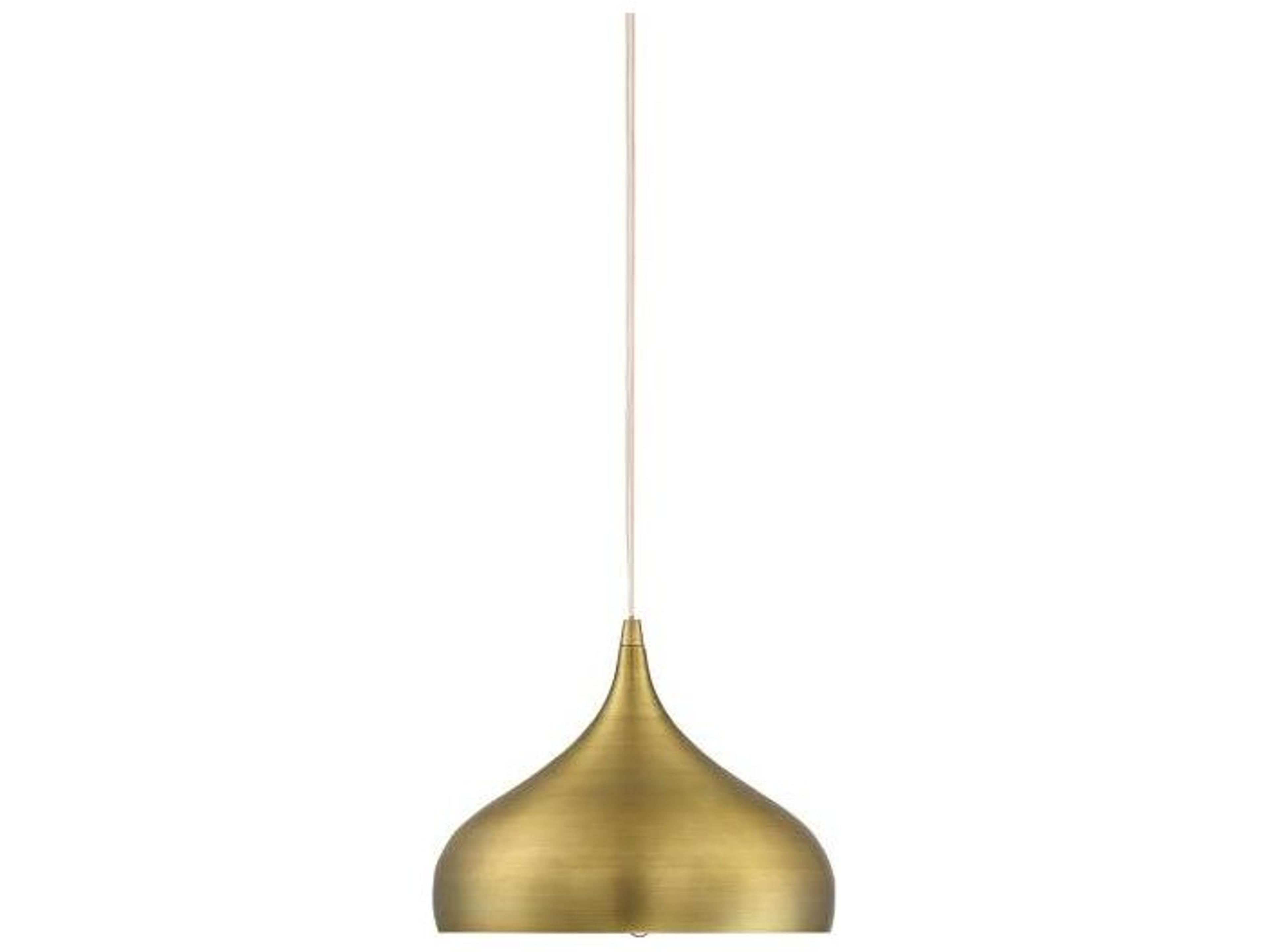 Savoy House Meridian 1-Light Natural Brass Bell Mini Pendant