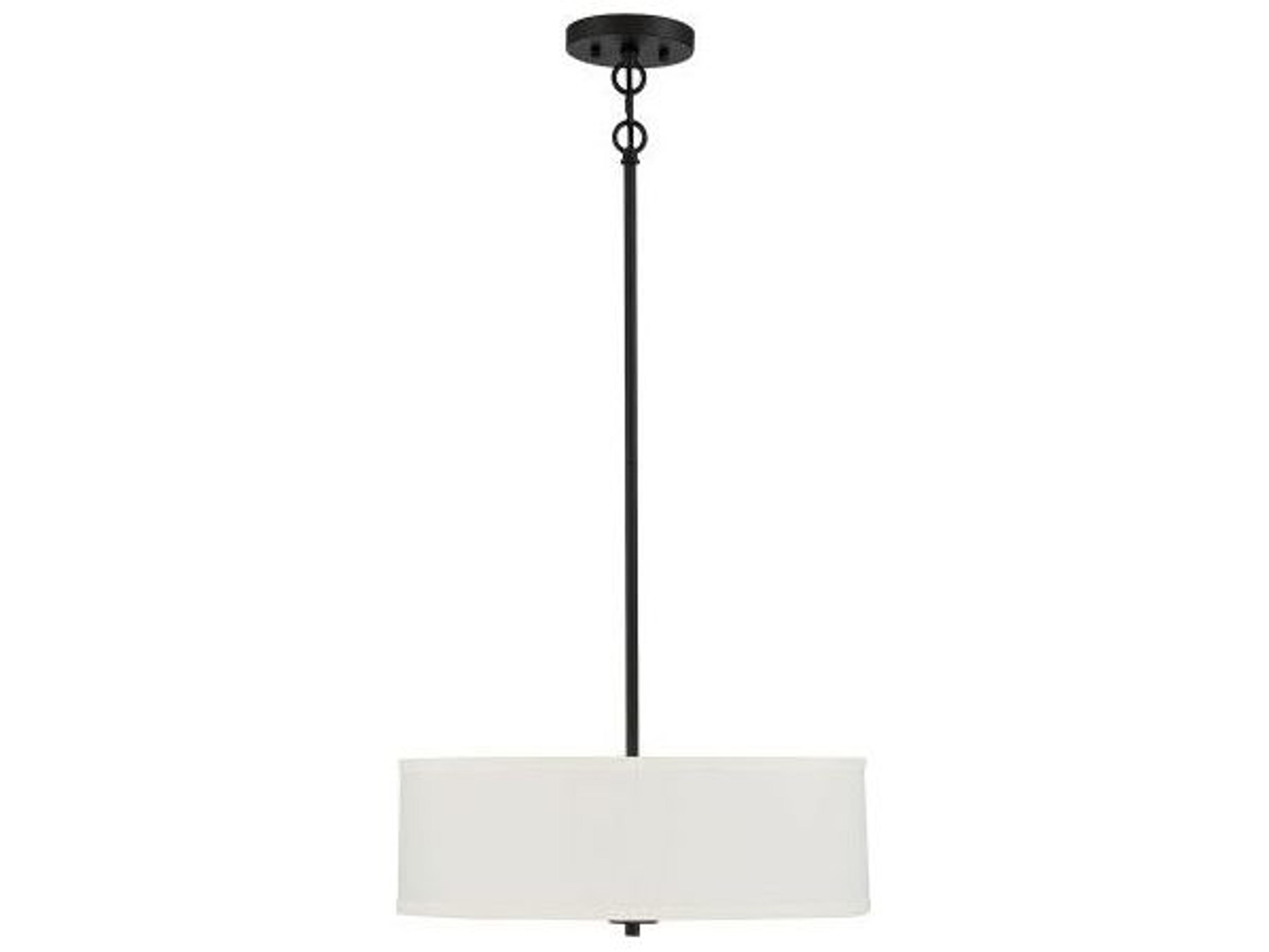 Savoy House Meridian 3-Light Matte Black Drum Geometric Pendant