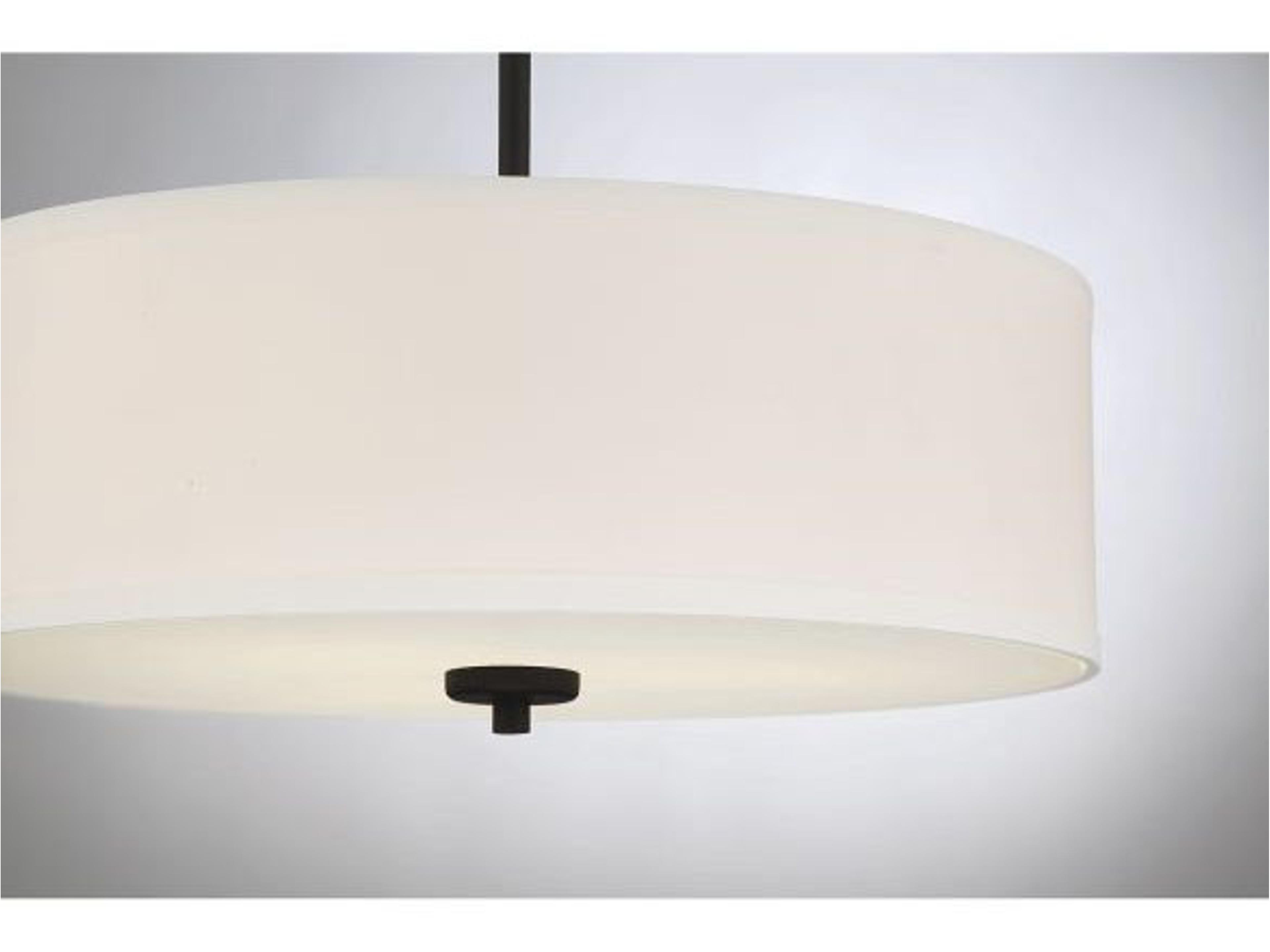 Savoy House Meridian 3-Light Matte Black Drum Geometric Pendant