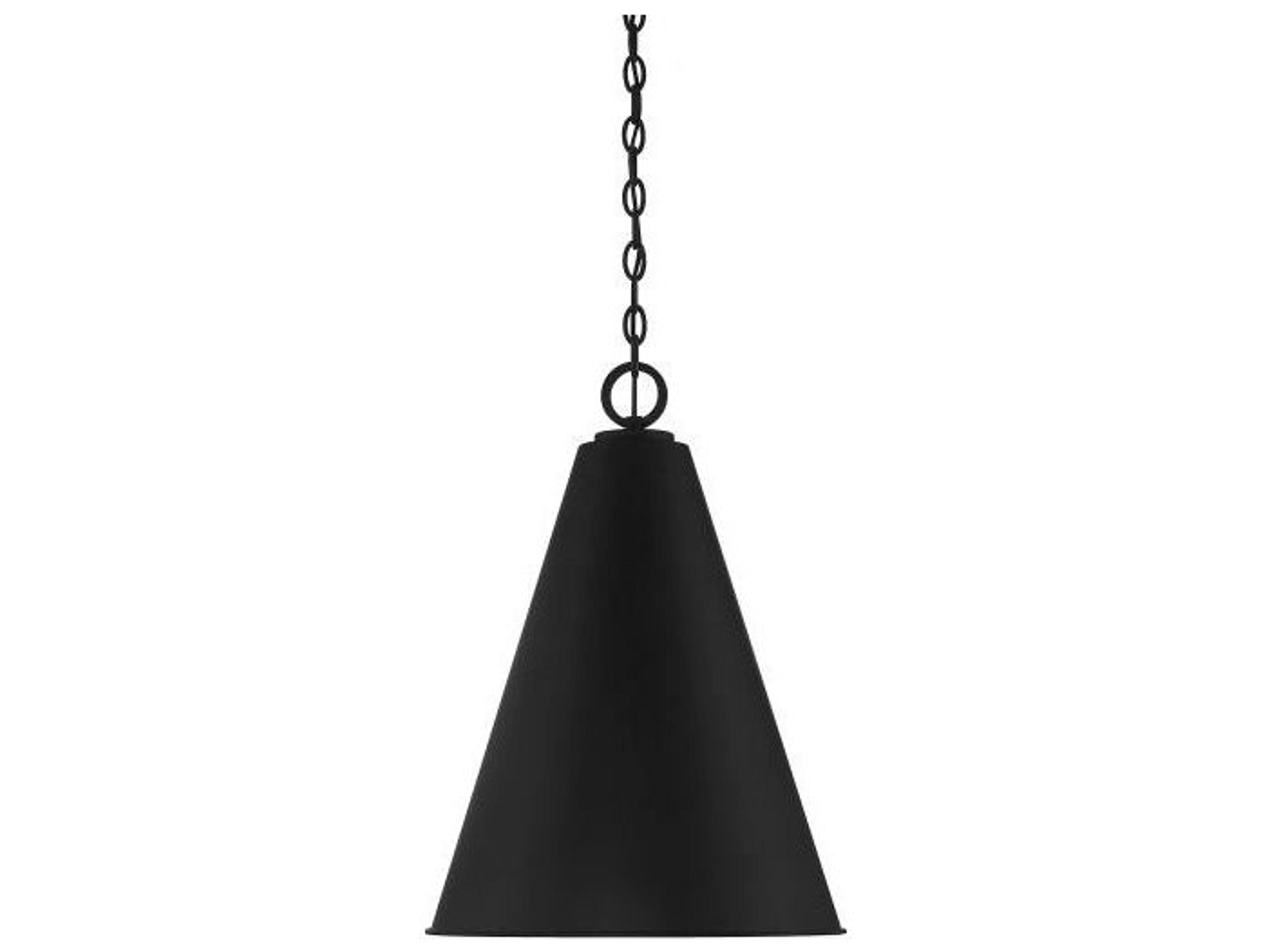 Savoy House Meridian 1-Light Matte Black Geometric Pendant