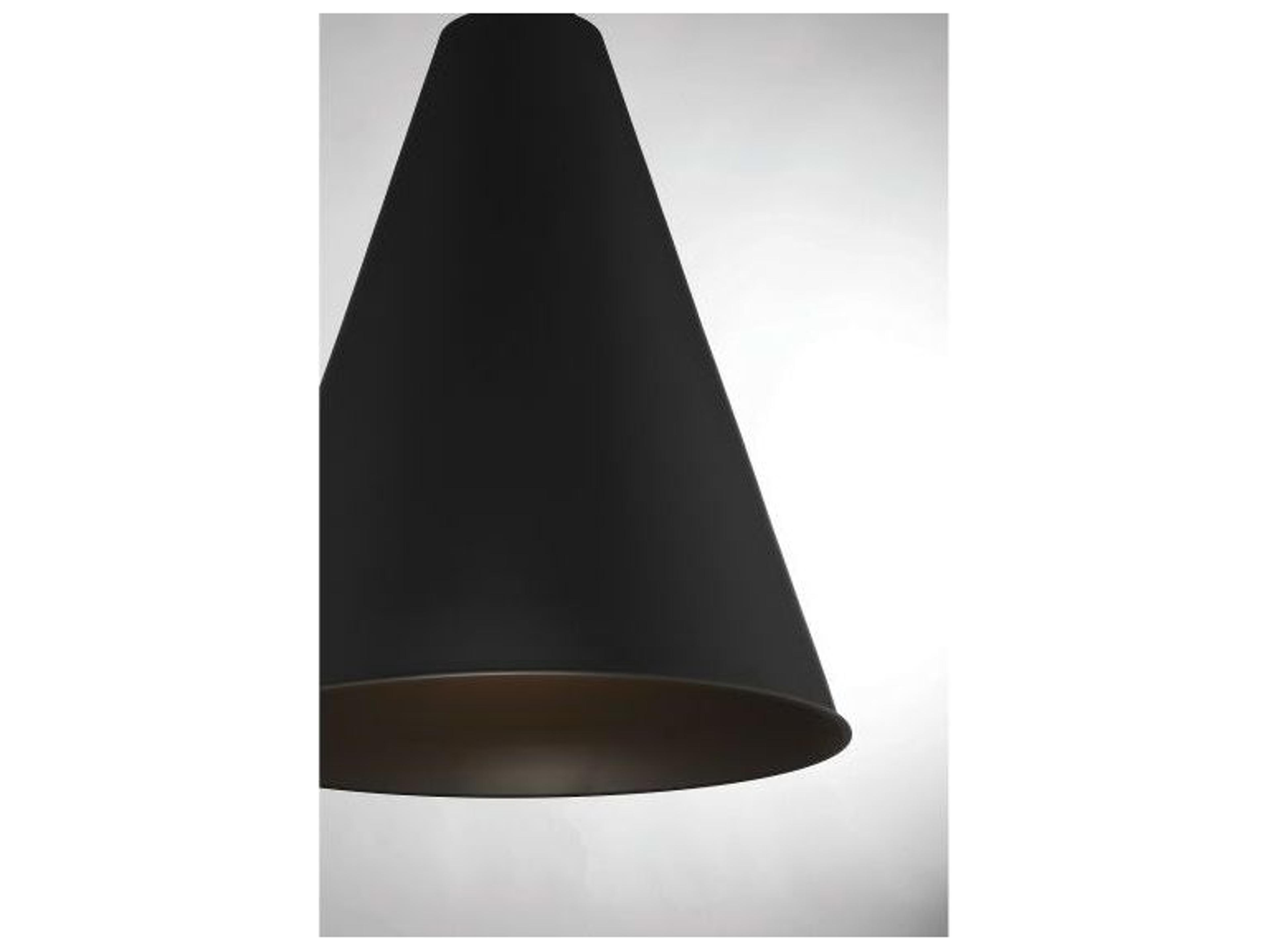 Savoy House Meridian 1-Light Matte Black Geometric Pendant