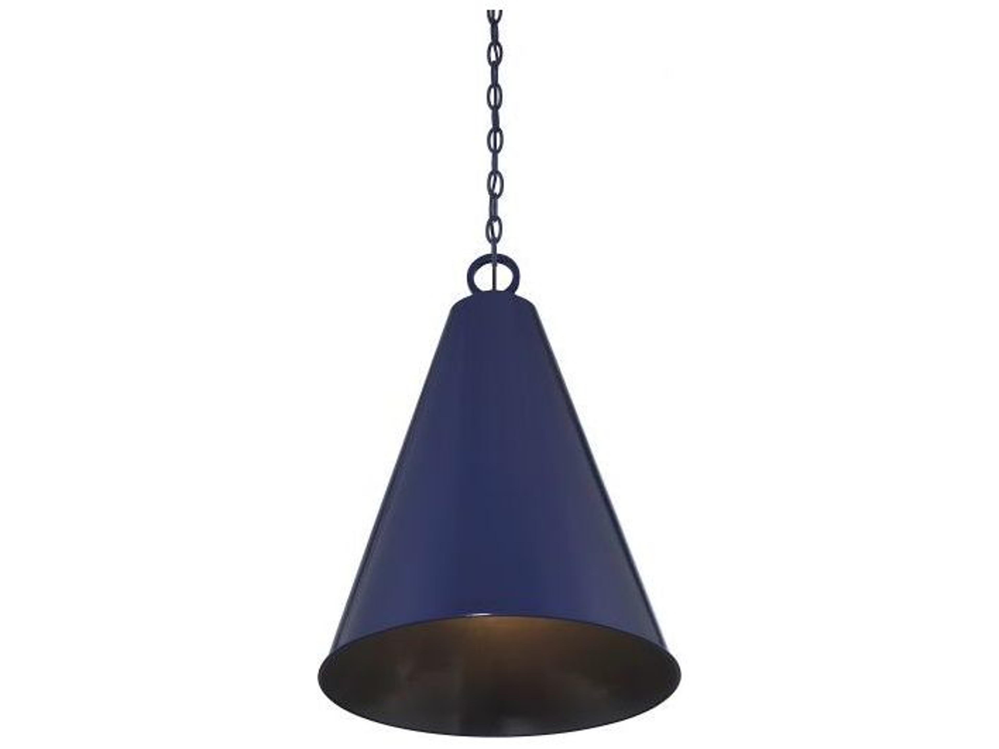 Savoy House Meridian 1-Light Navy Blue Geometric Pendant