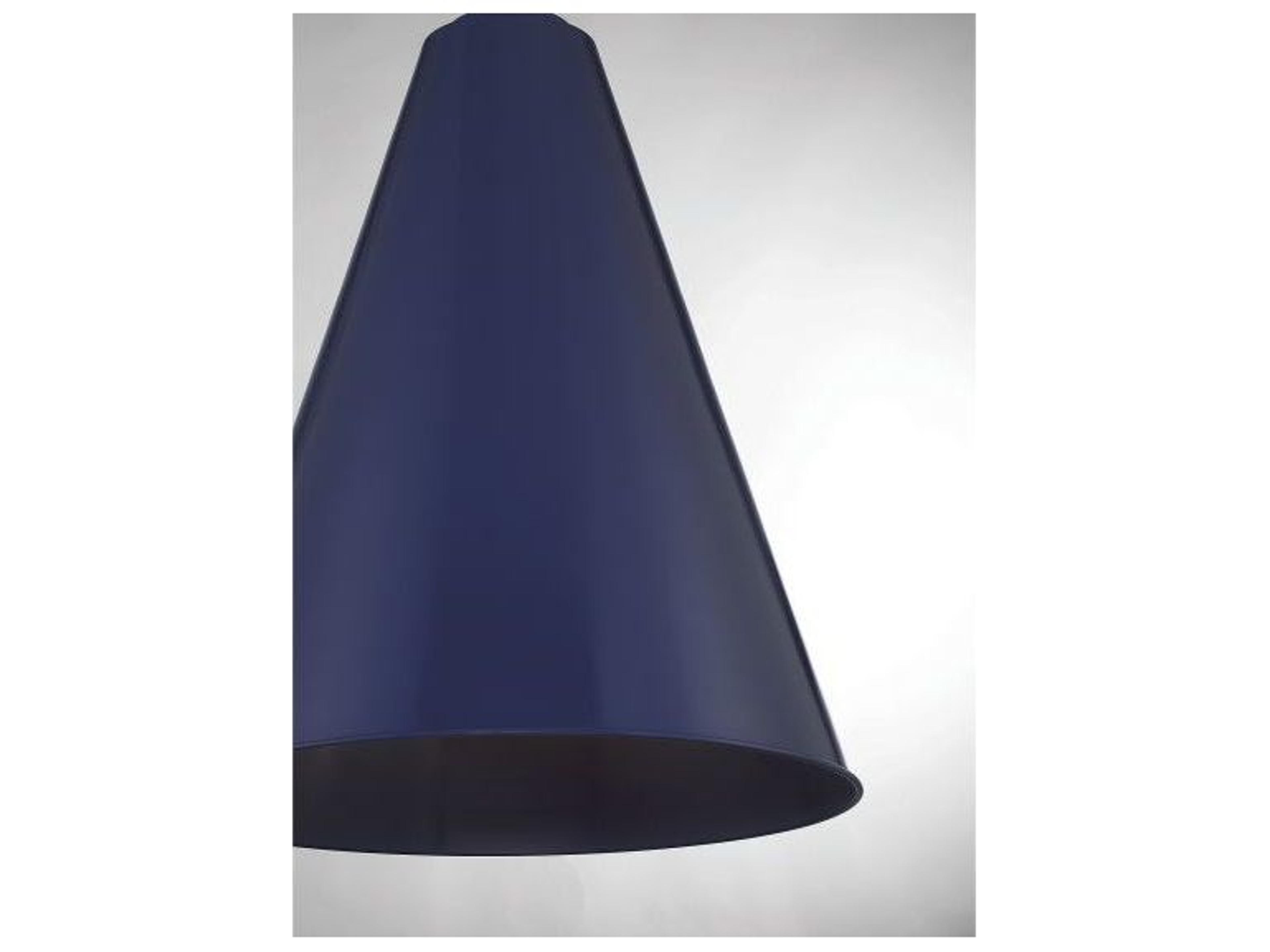 Savoy House Meridian 1-Light Navy Blue Geometric Pendant