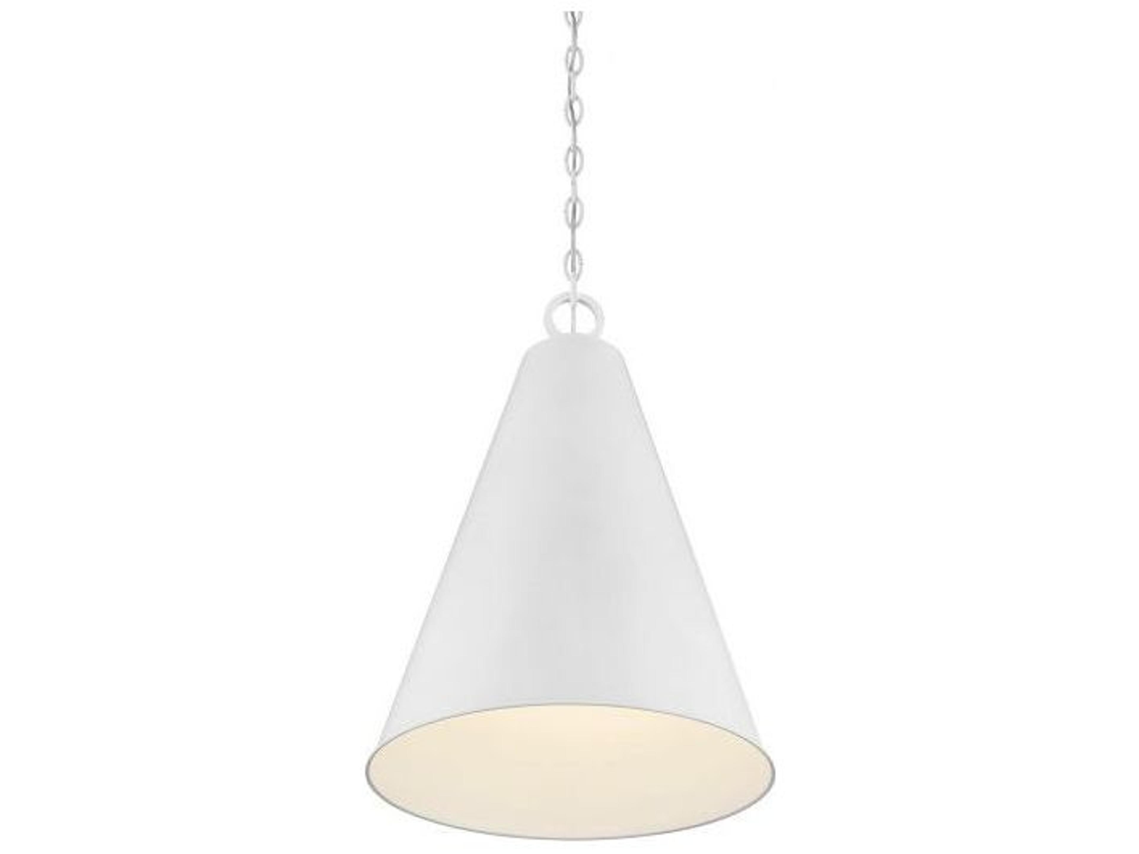 Savoy House Meridian 1-Light White Pendant