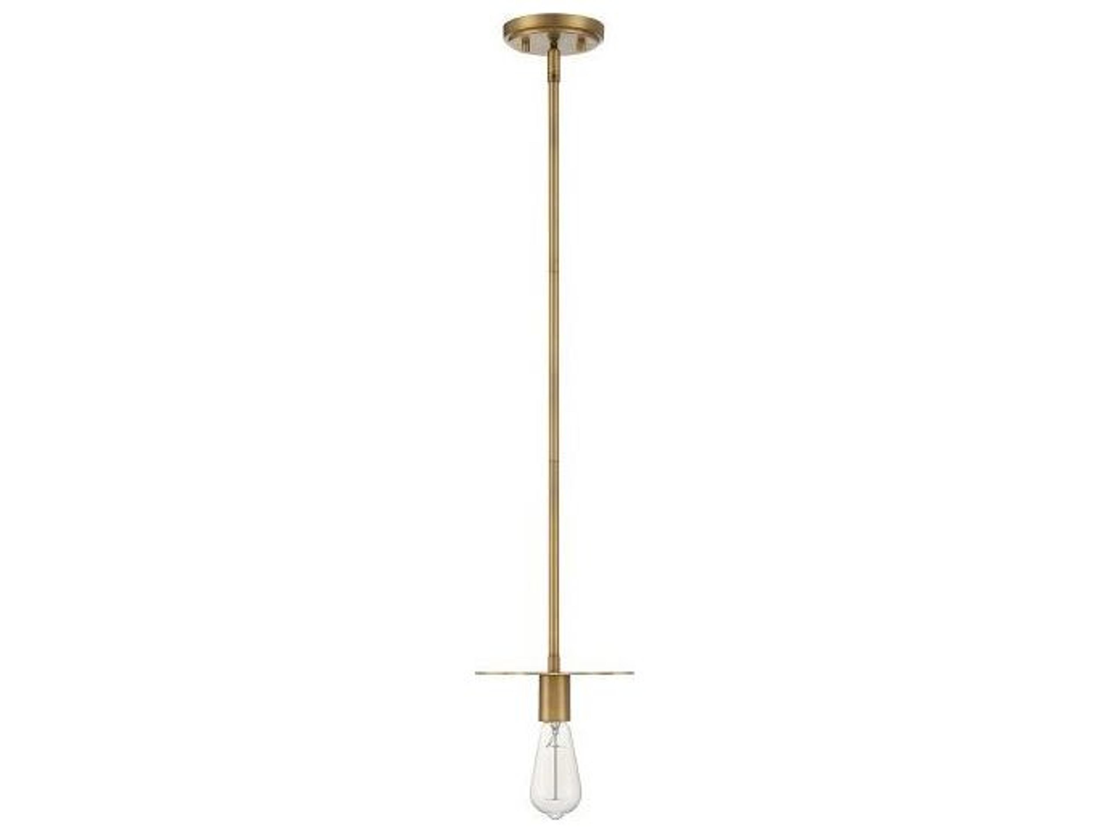 Savoy House Meridian 1-Light Natural Brass Mini Pendant