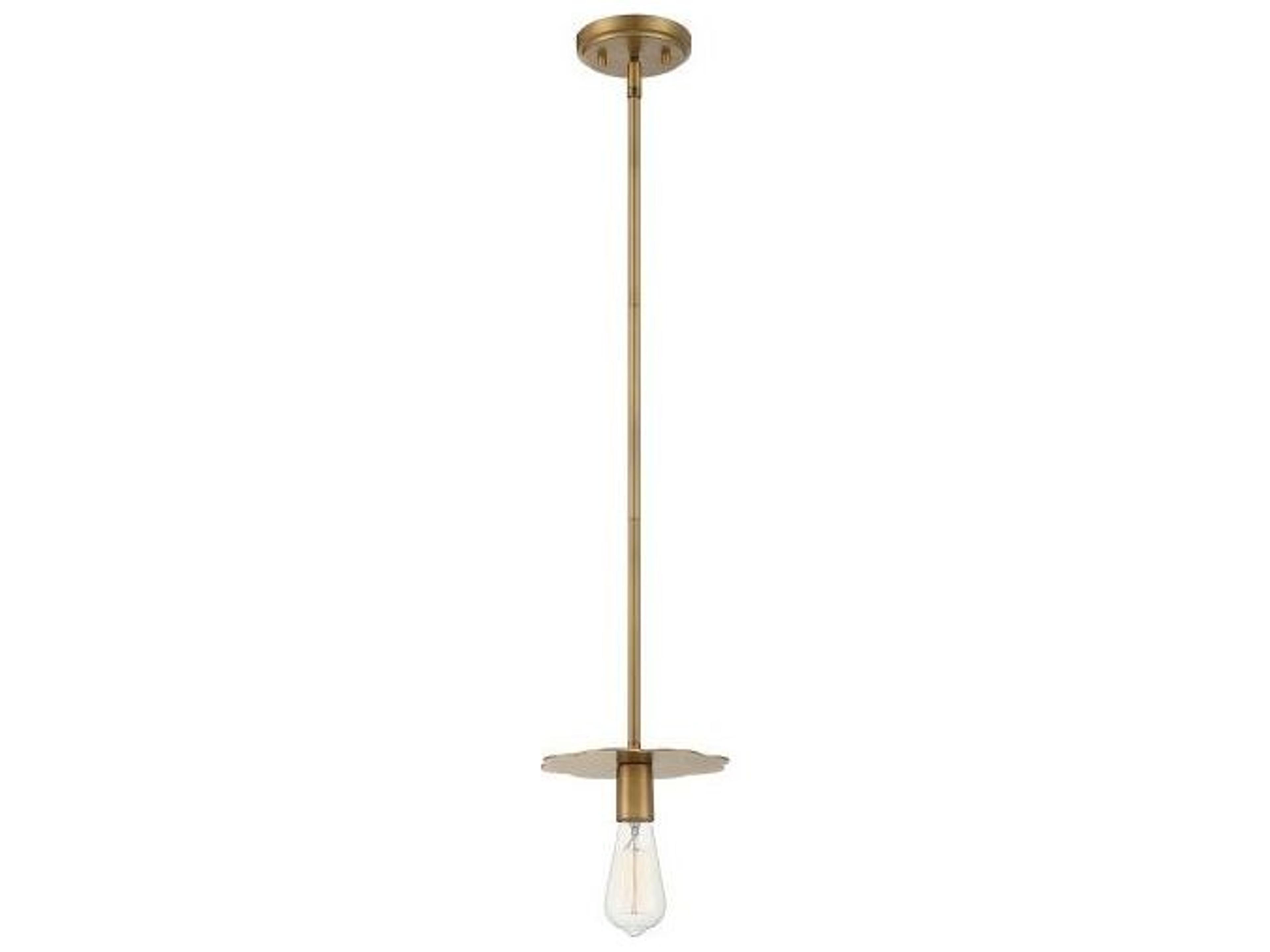 Savoy House Meridian 1-Light Natural Brass Mini Pendant
