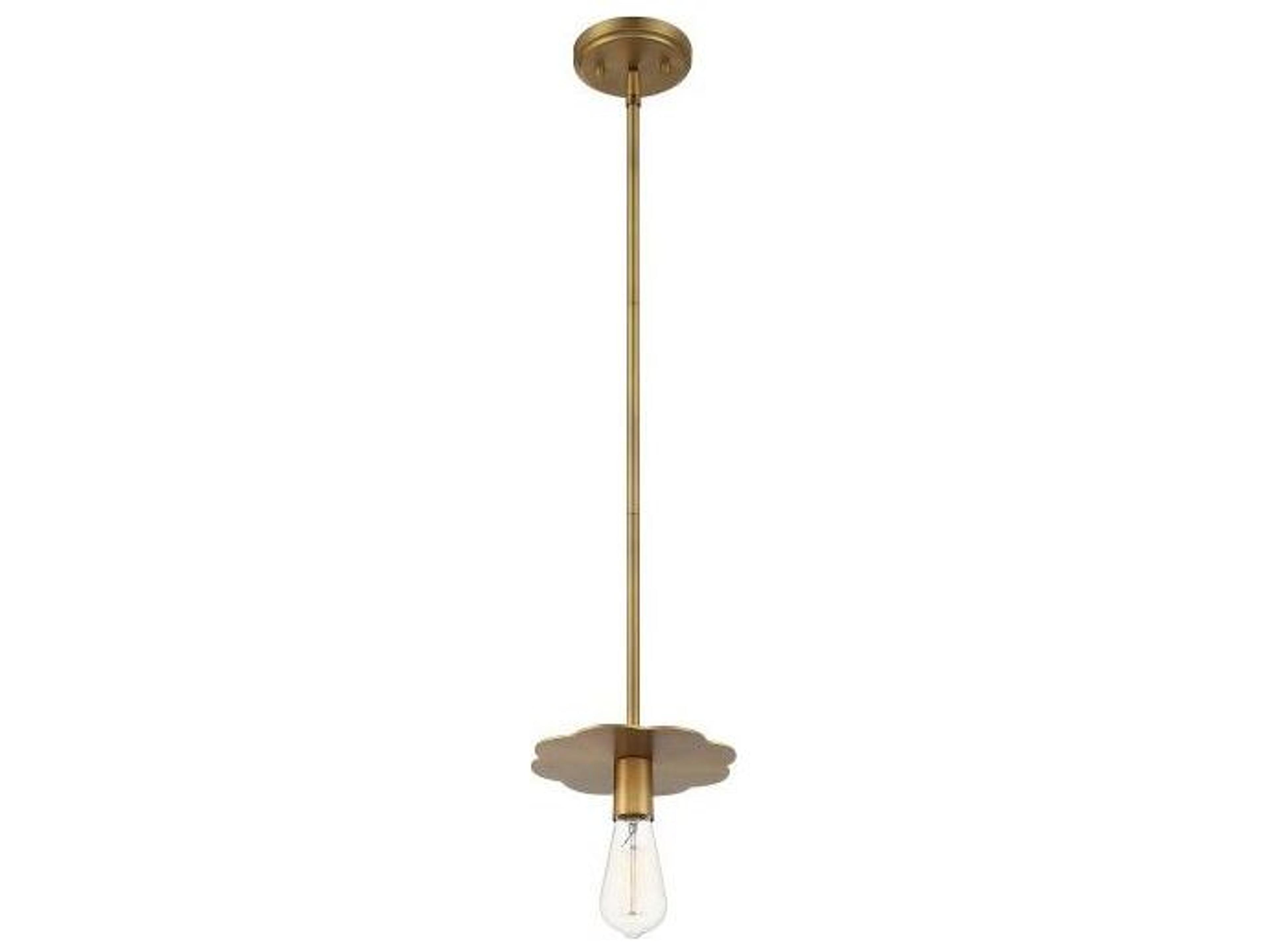 Savoy House Meridian 1-Light Natural Brass Mini Pendant
