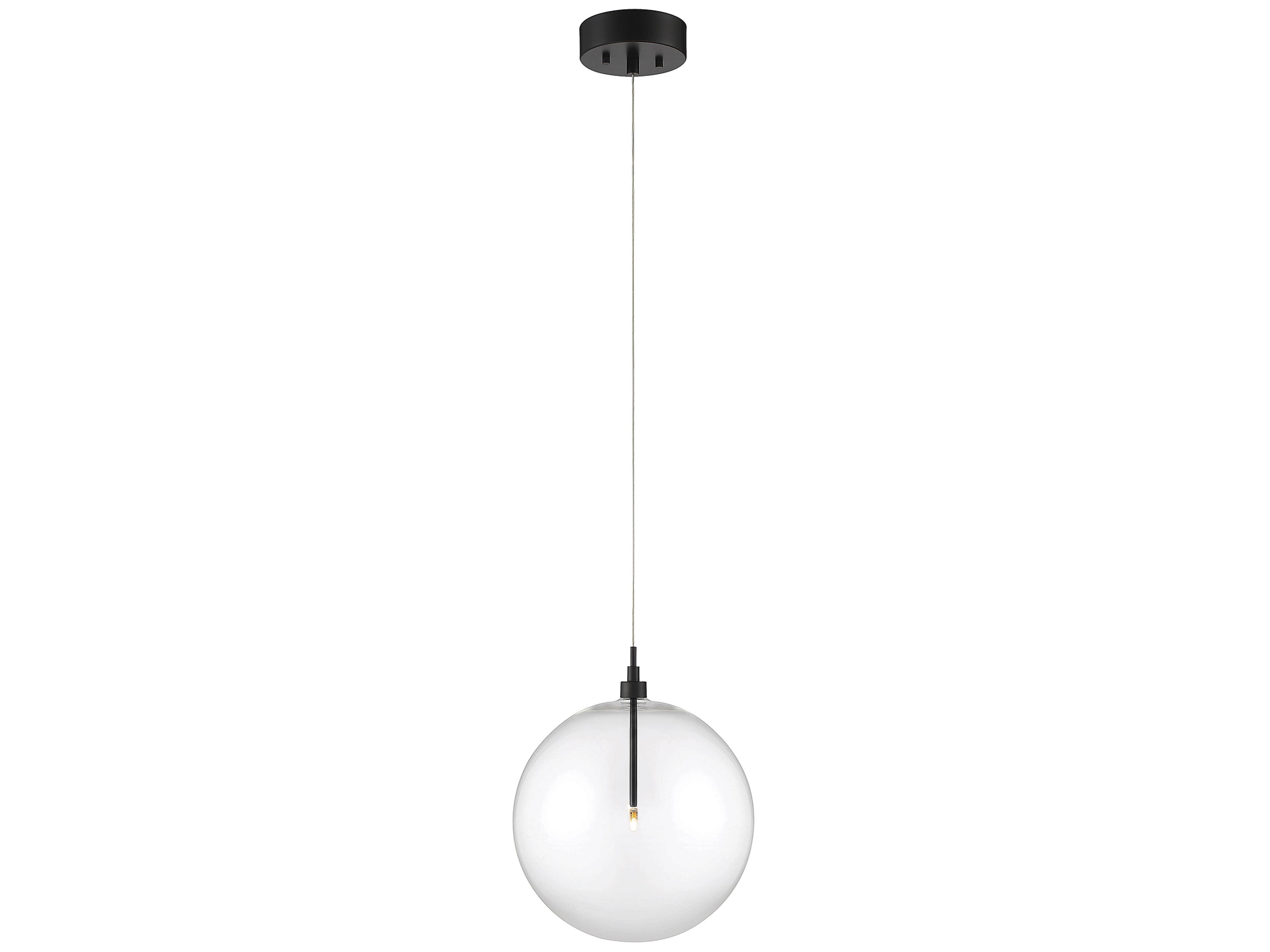 Meridian 1-Light Oil Rubbed Bronze Glass LED Globe Pendant