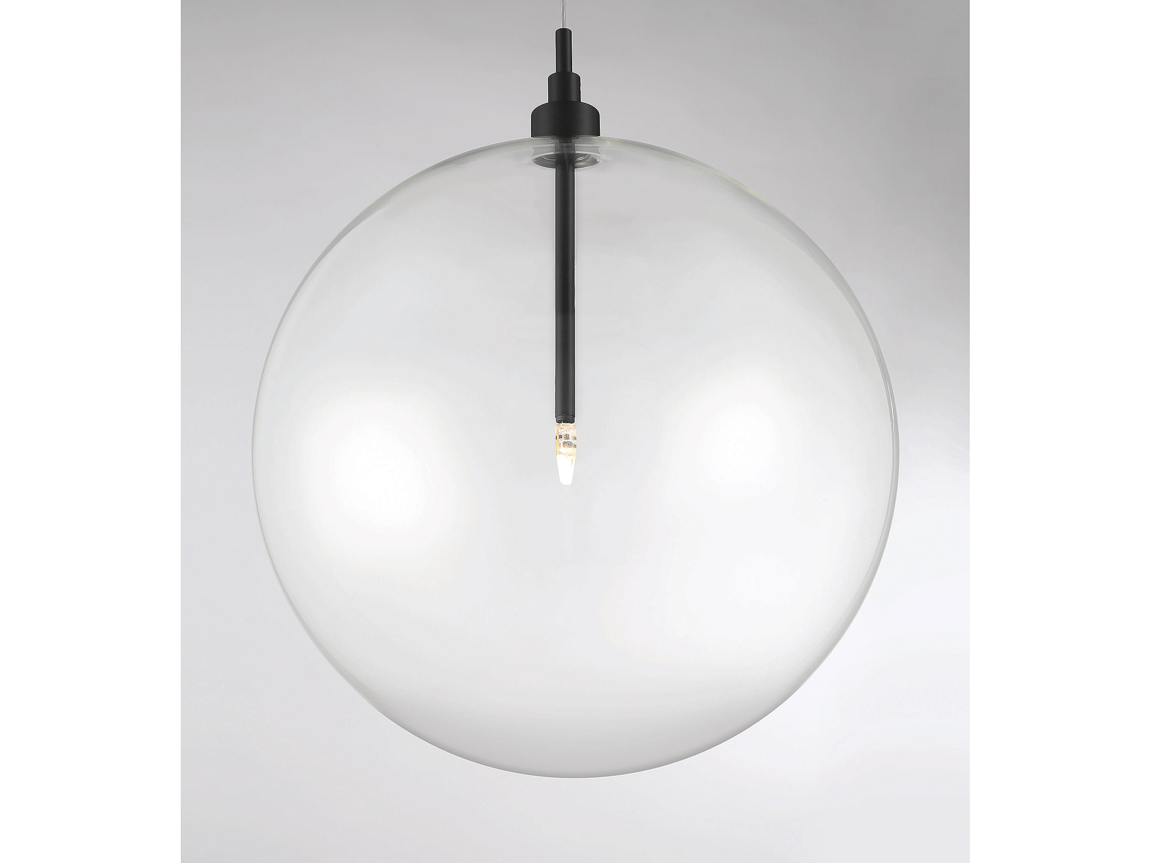 Savoy House Meridian 1-Light Oil Rubbed Bronze Glass LED Globe Pendant