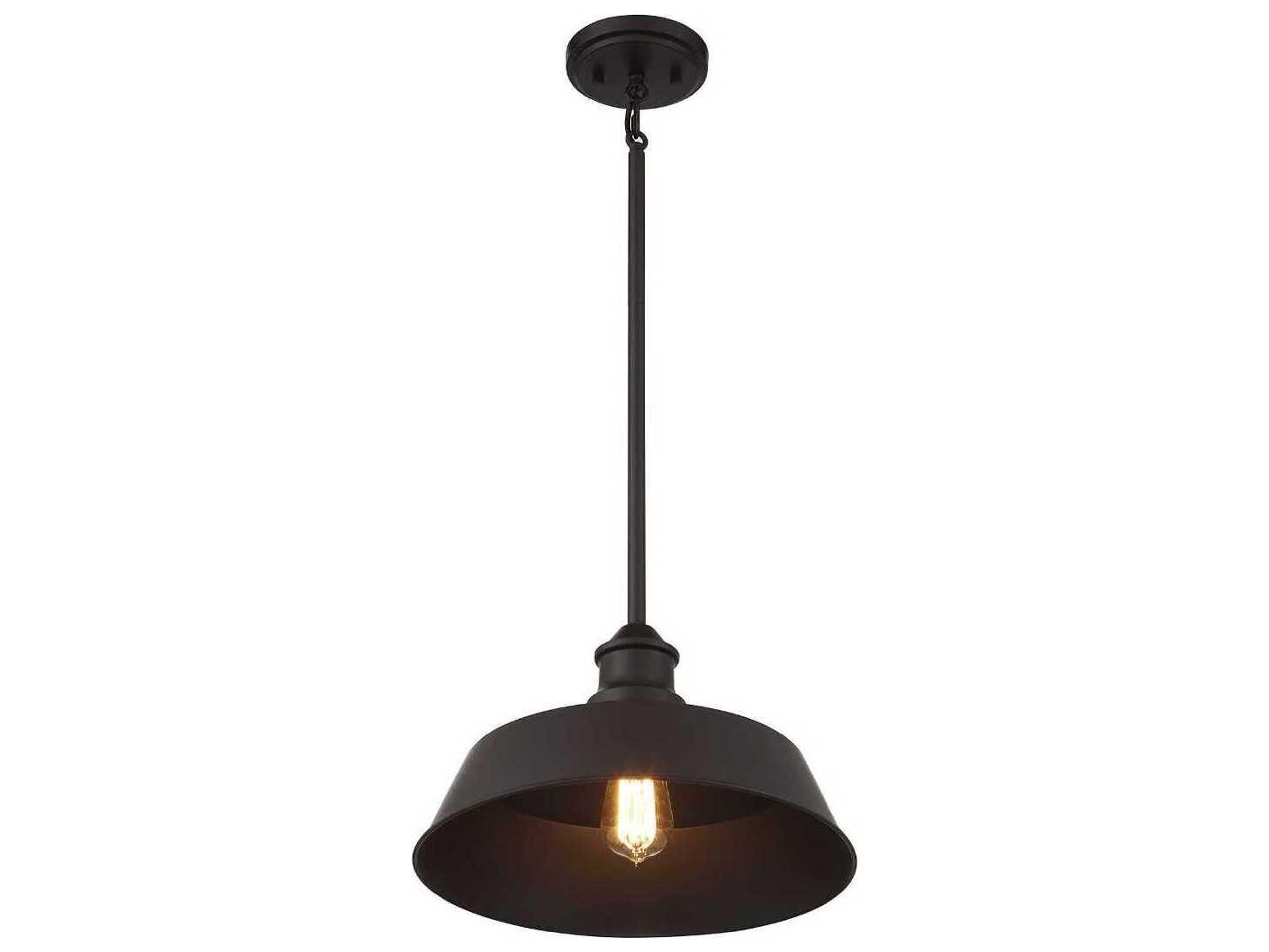 Savoy House Meridian 1-Light Oil Rubbed Bronze Black Bowl Pendant