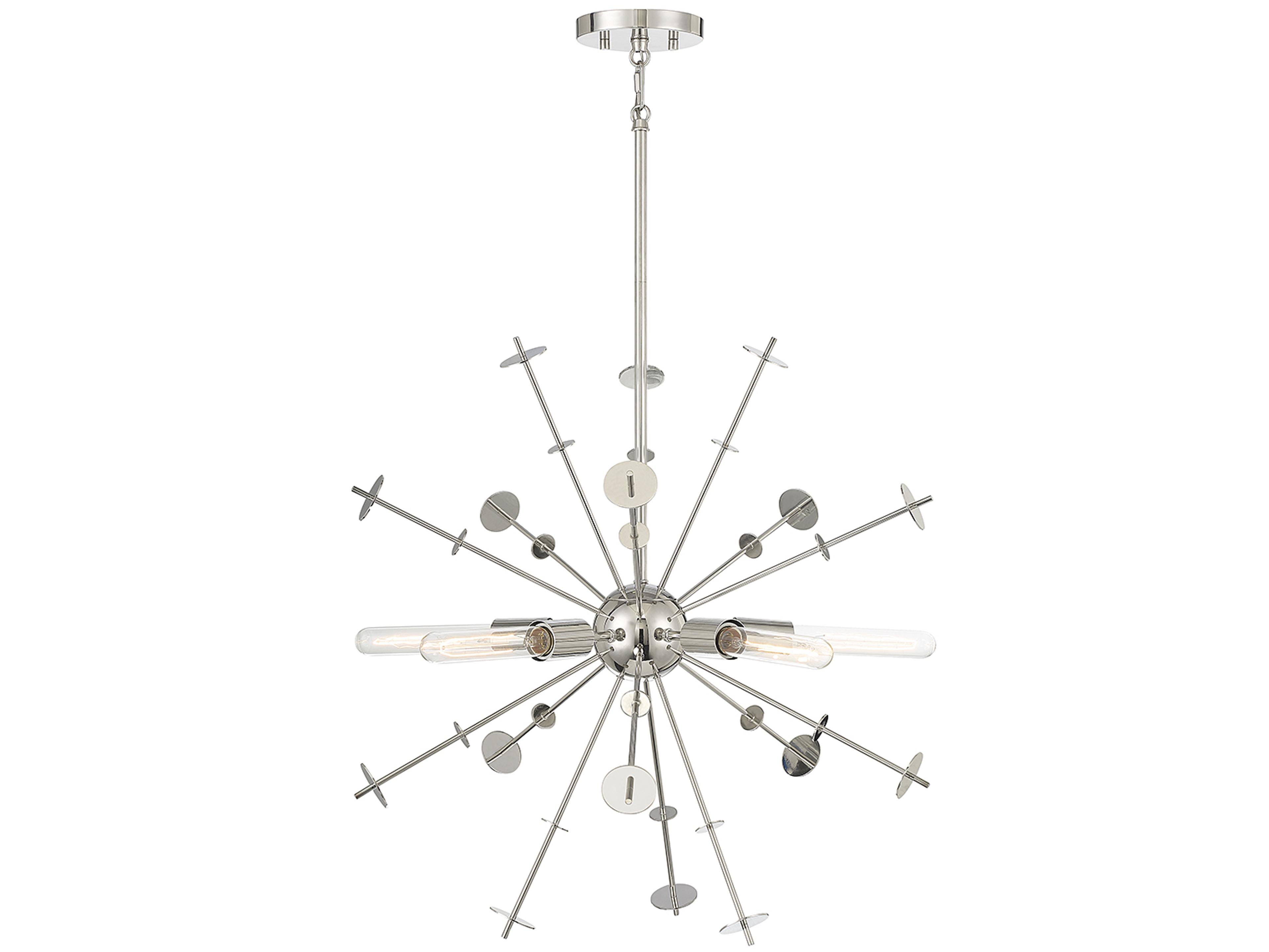 Meridian 5-Light Polished Nickel Sputnik Pendant