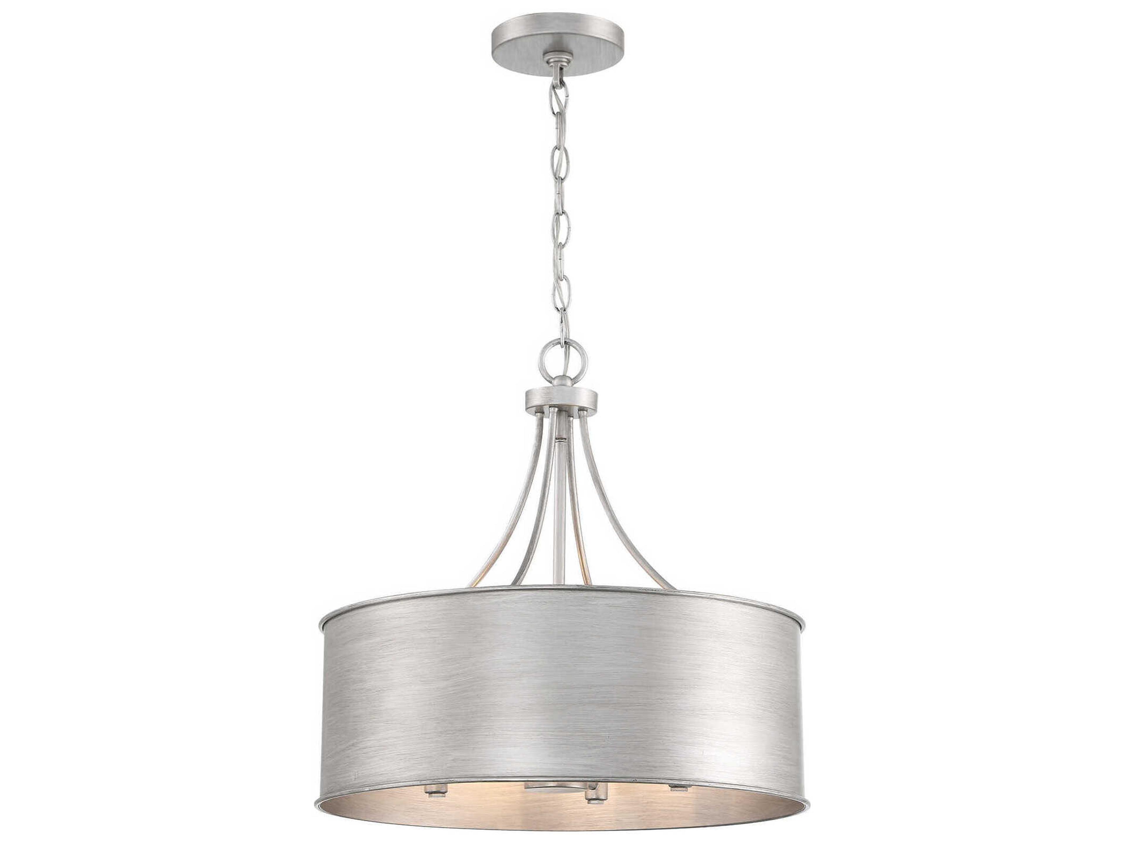 Meridian 4-Light Antique Silver Pendant