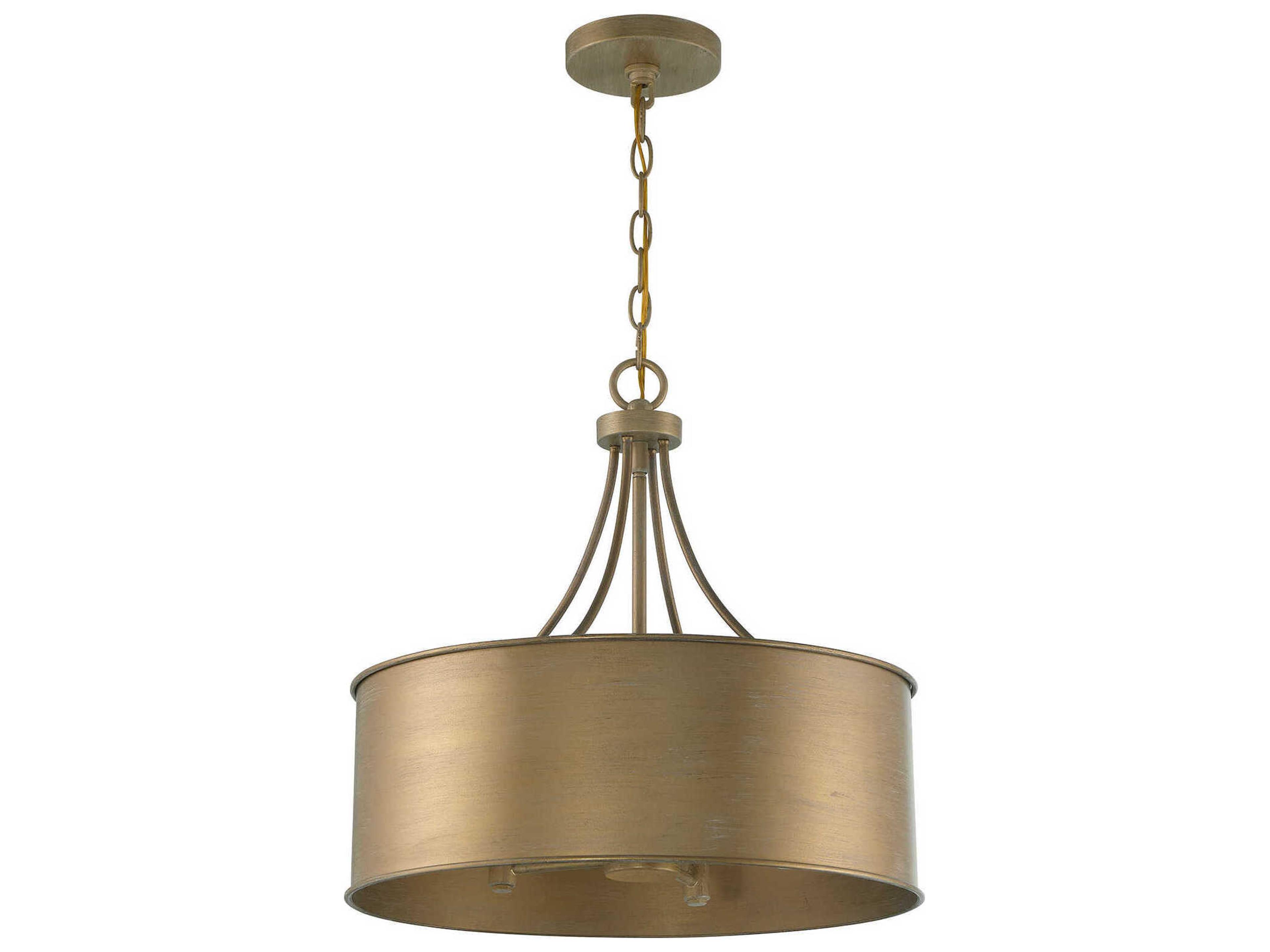 Savoy House Meridian 4-Light Brushed Gold Drum Pendant