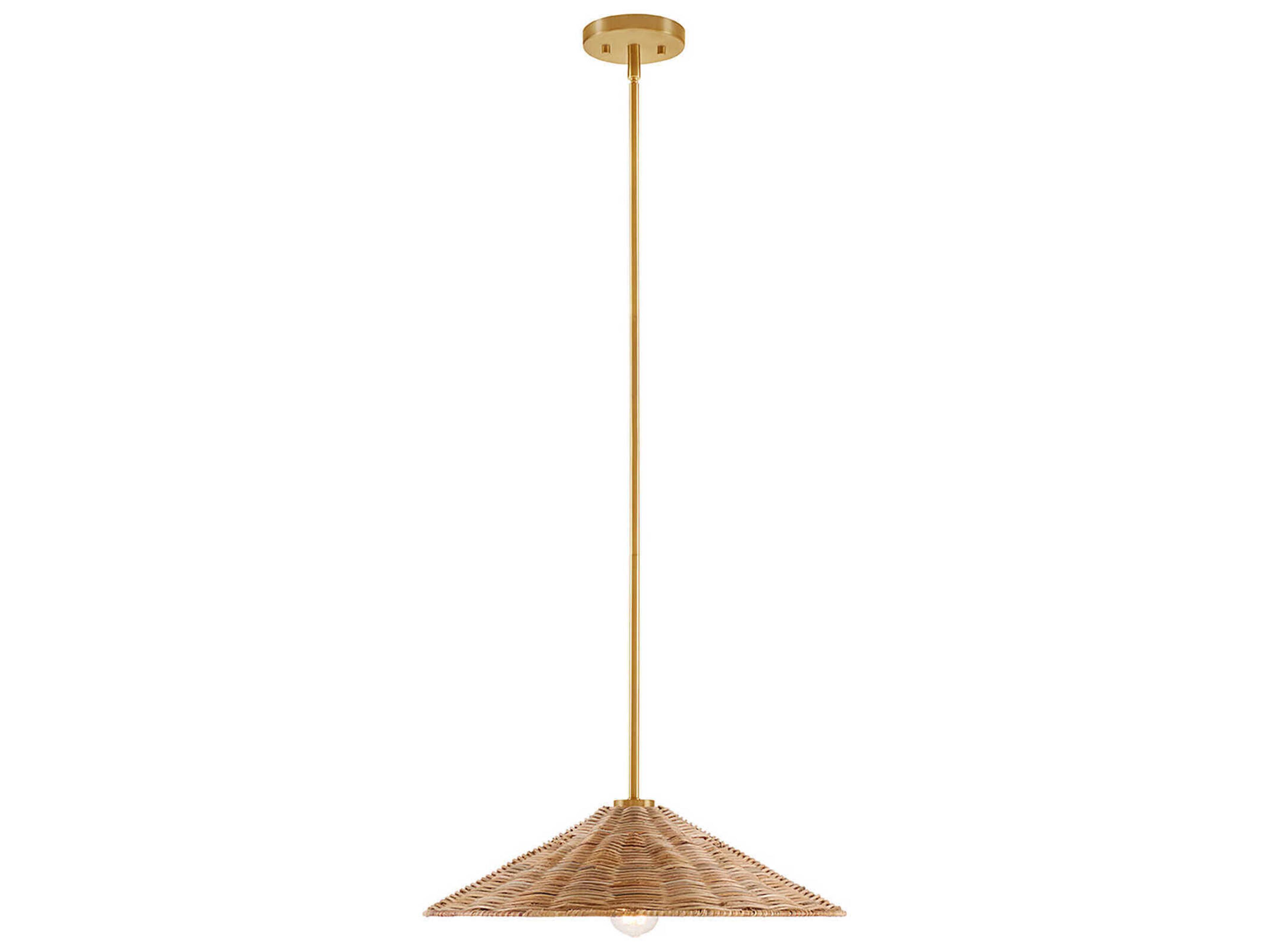 Meridian 1-Light Natural Brass Pendant