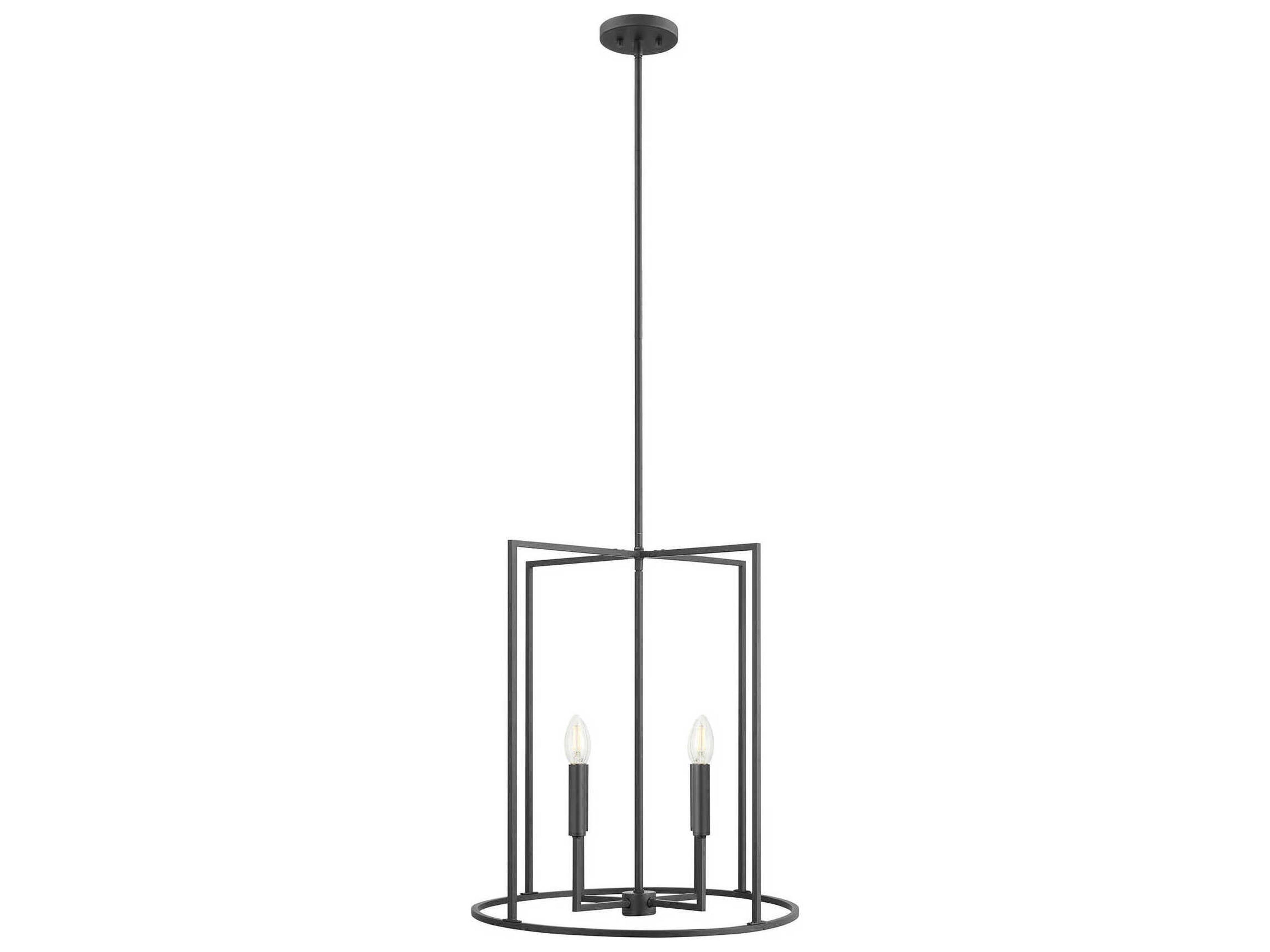 Meridian 4-Light Matte Black Pendant
