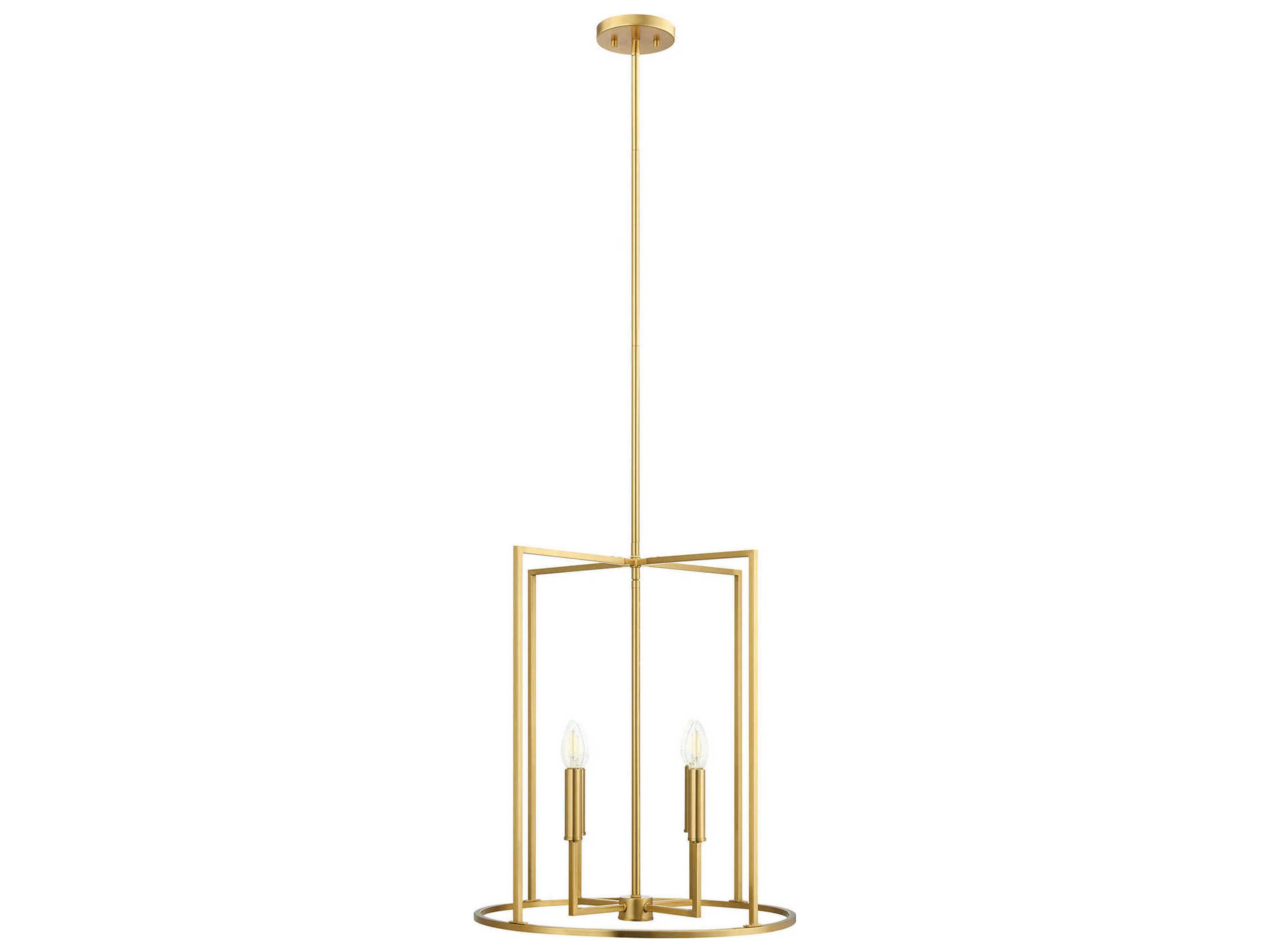 Savoy House Meridian 4-Light Natural Brass Pendant