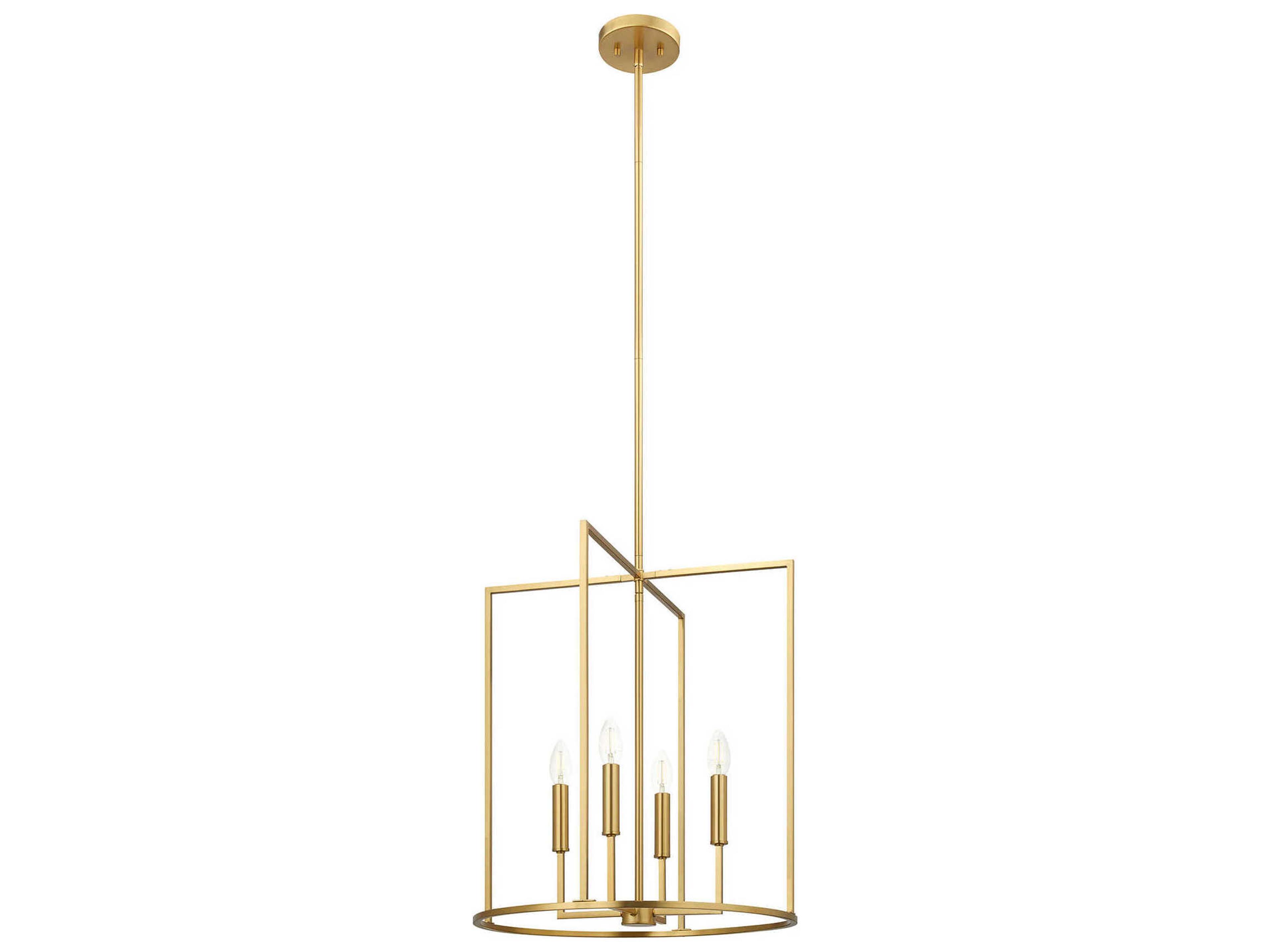 Savoy House Meridian 4-Light Natural Brass Pendant