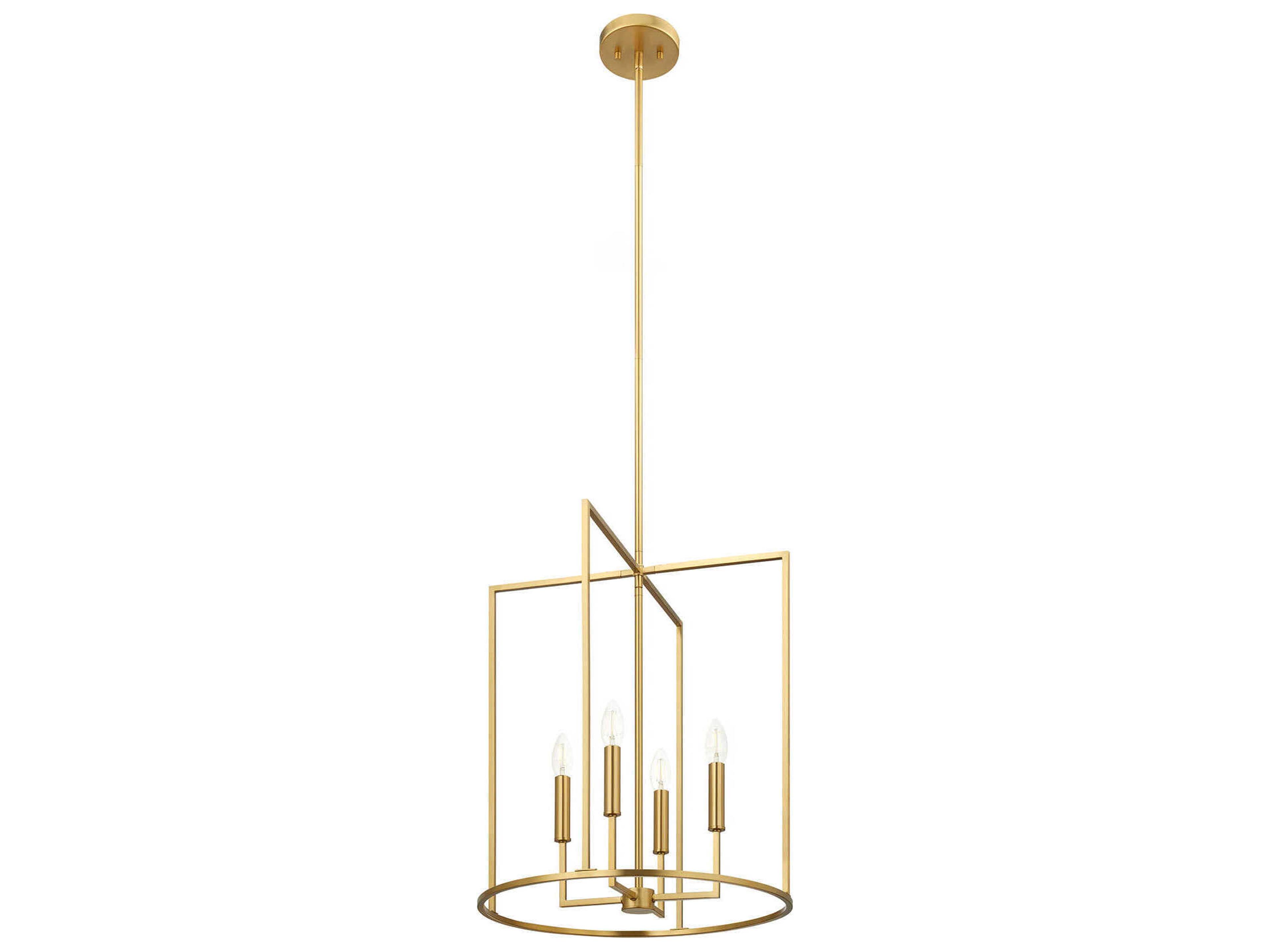 Savoy House Meridian 4-Light Natural Brass Pendant