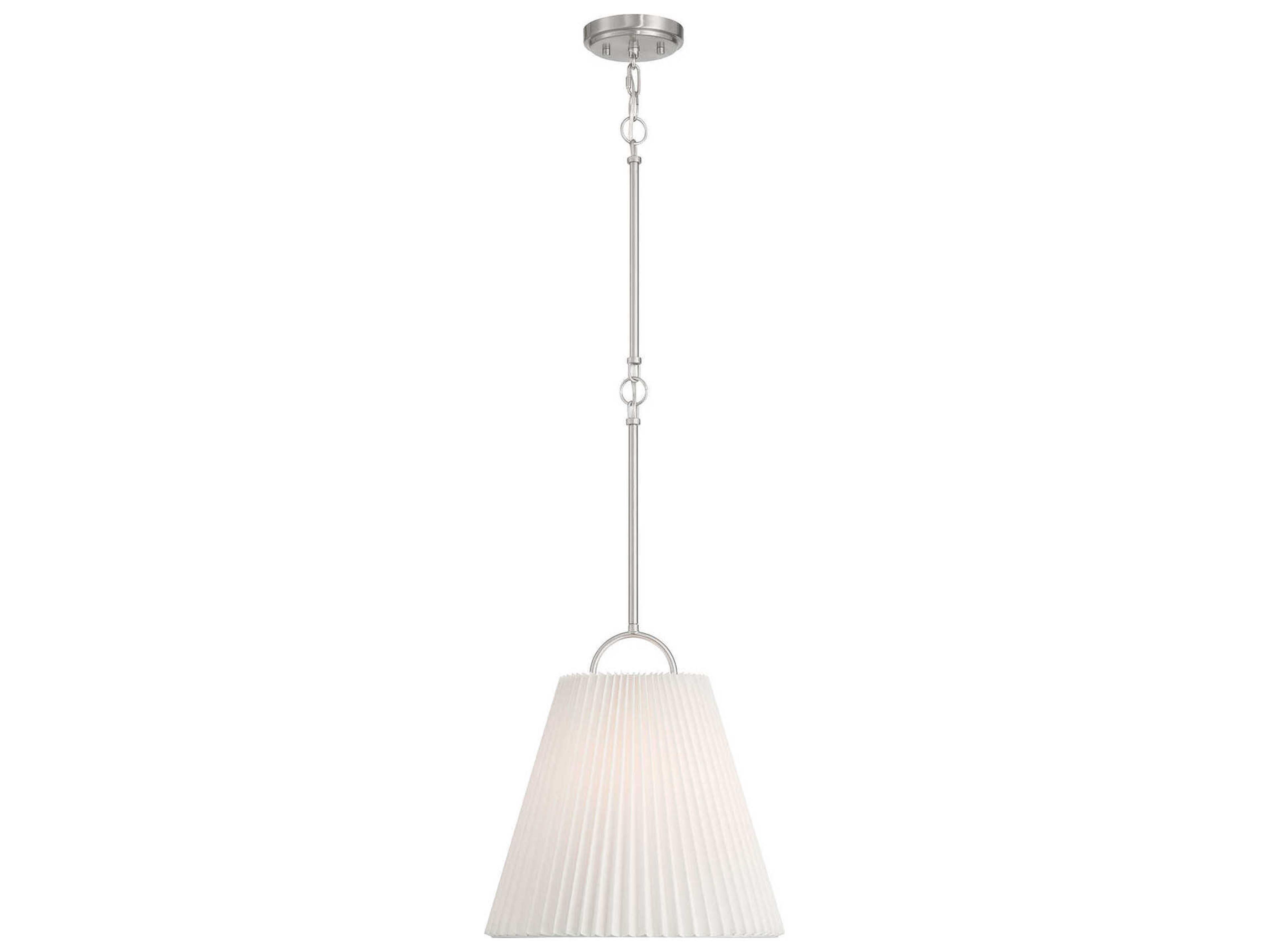 Meridian 1-Light Brushed Nickel Empire Drum Pendant