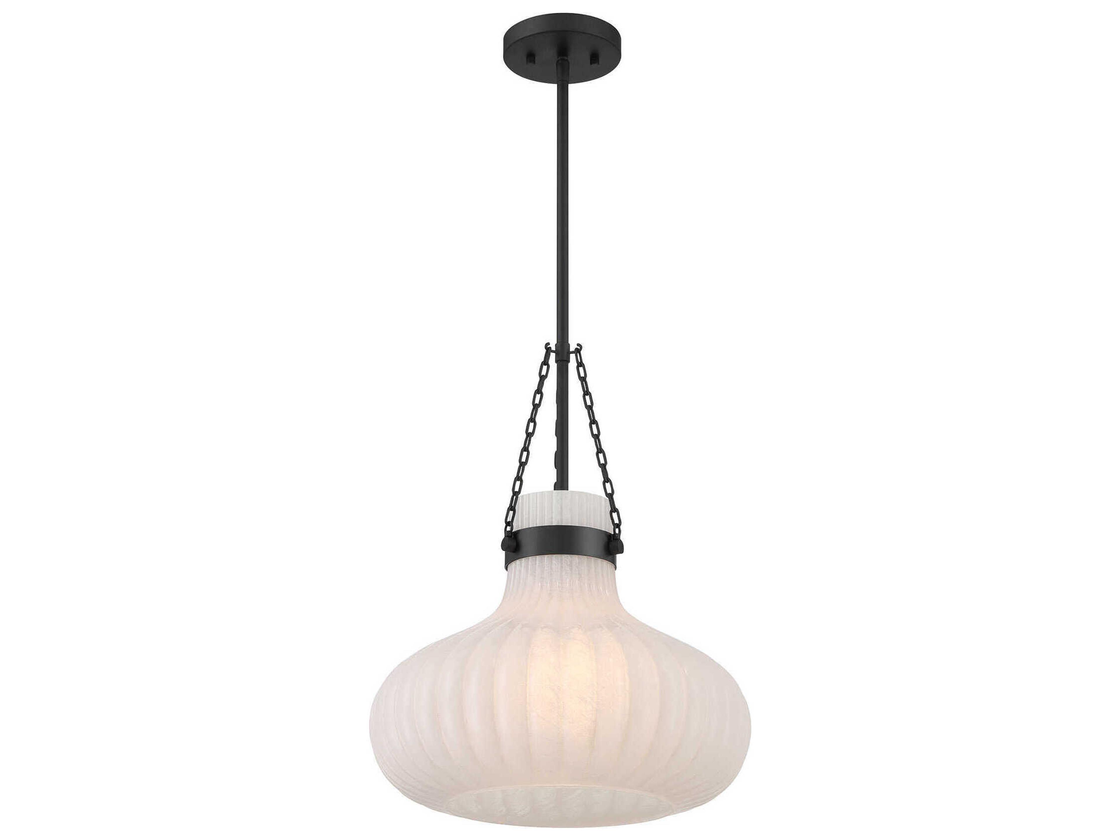 Savoy House Meridian 1-Light Matte Black Pendant