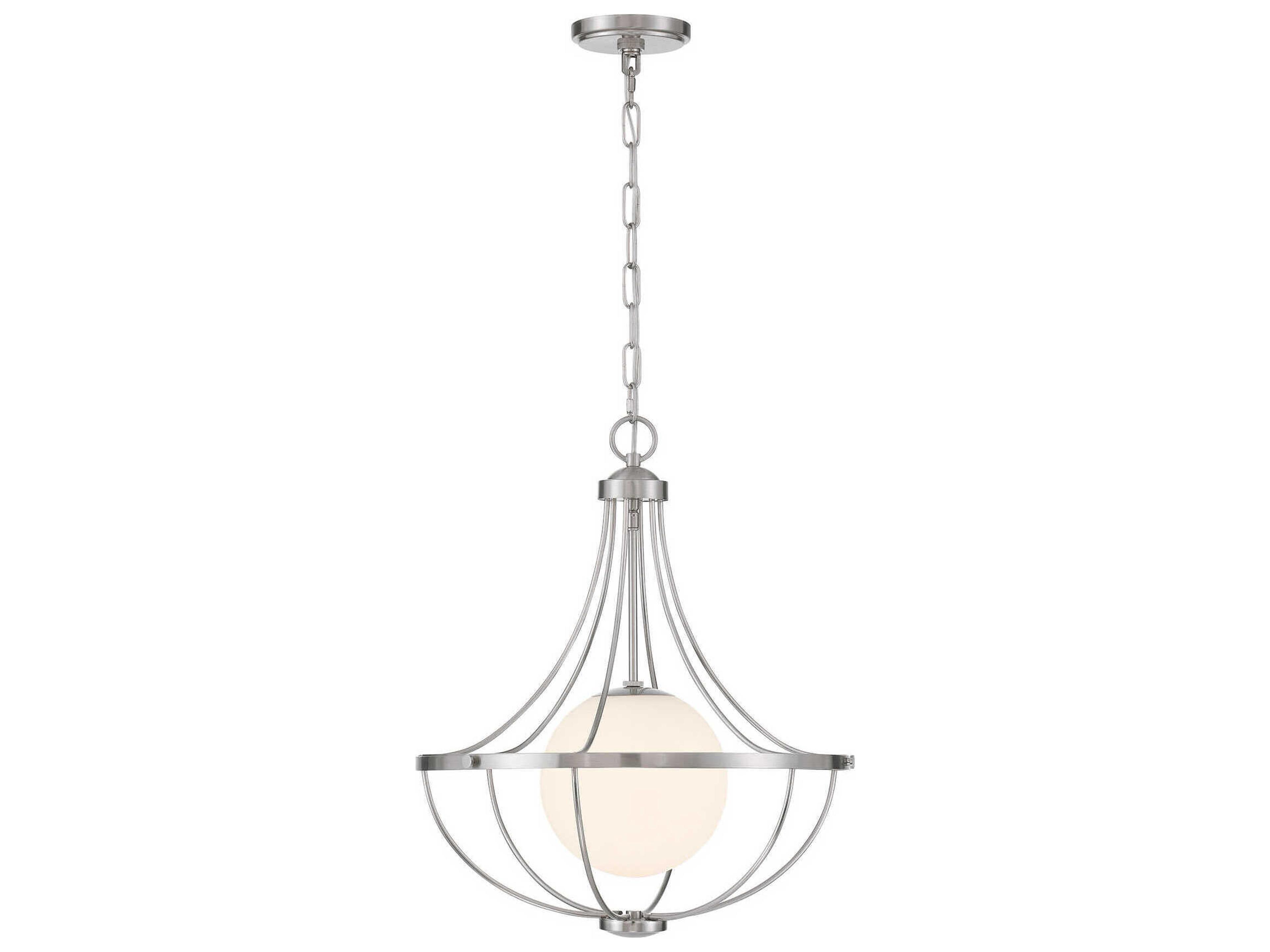 Meridian 1-Light Brushed Nickel Pendant