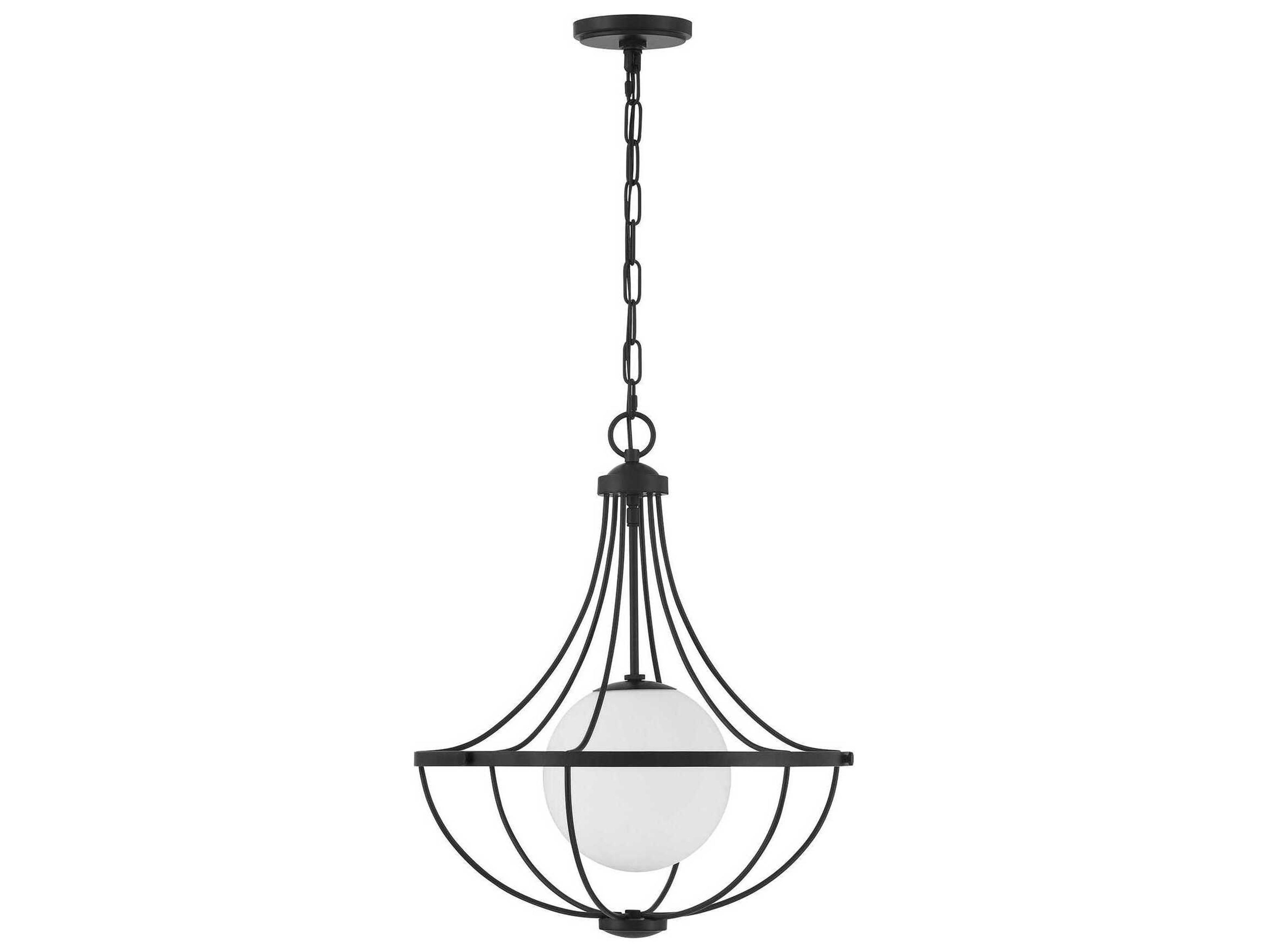 Savoy House Meridian 1-Light Matte Black Pendant