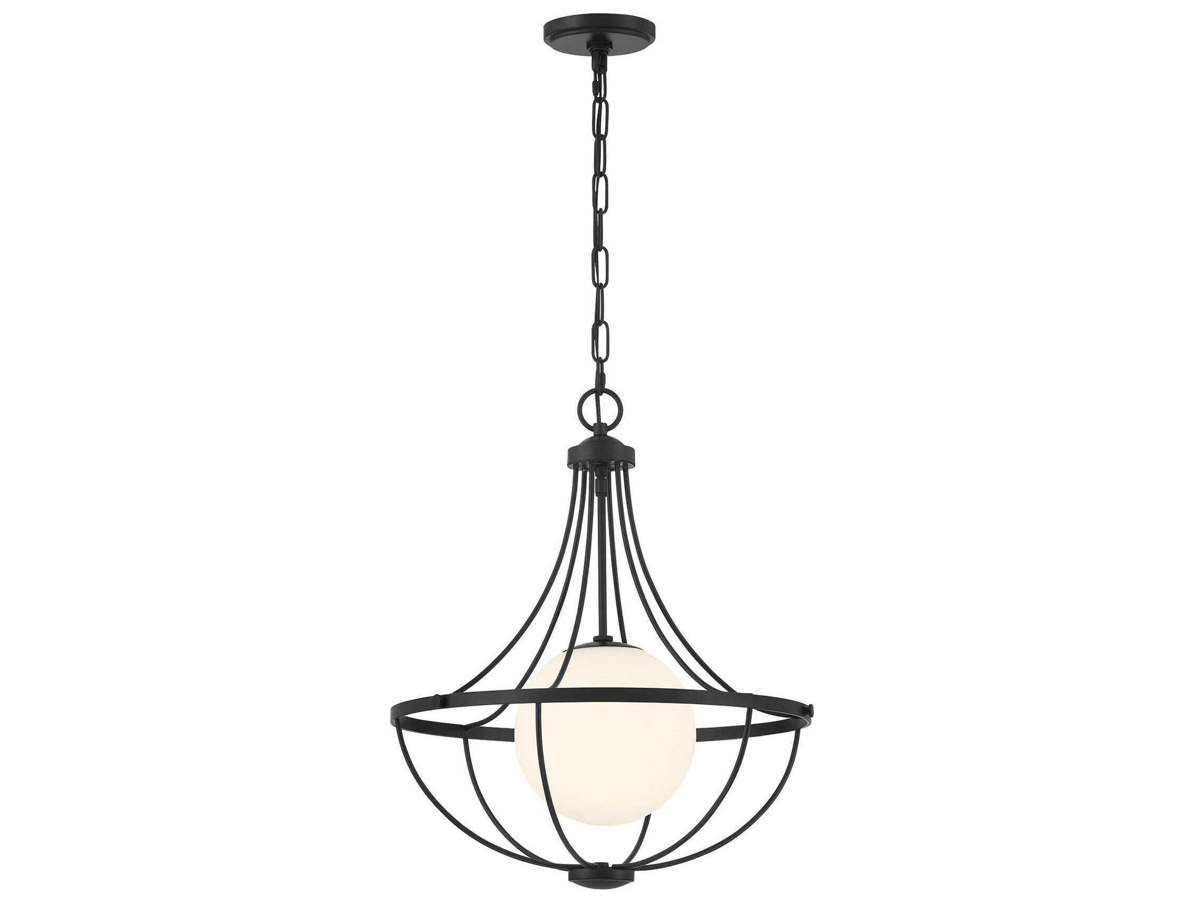 Savoy House Meridian 1-Light Matte Black Pendant