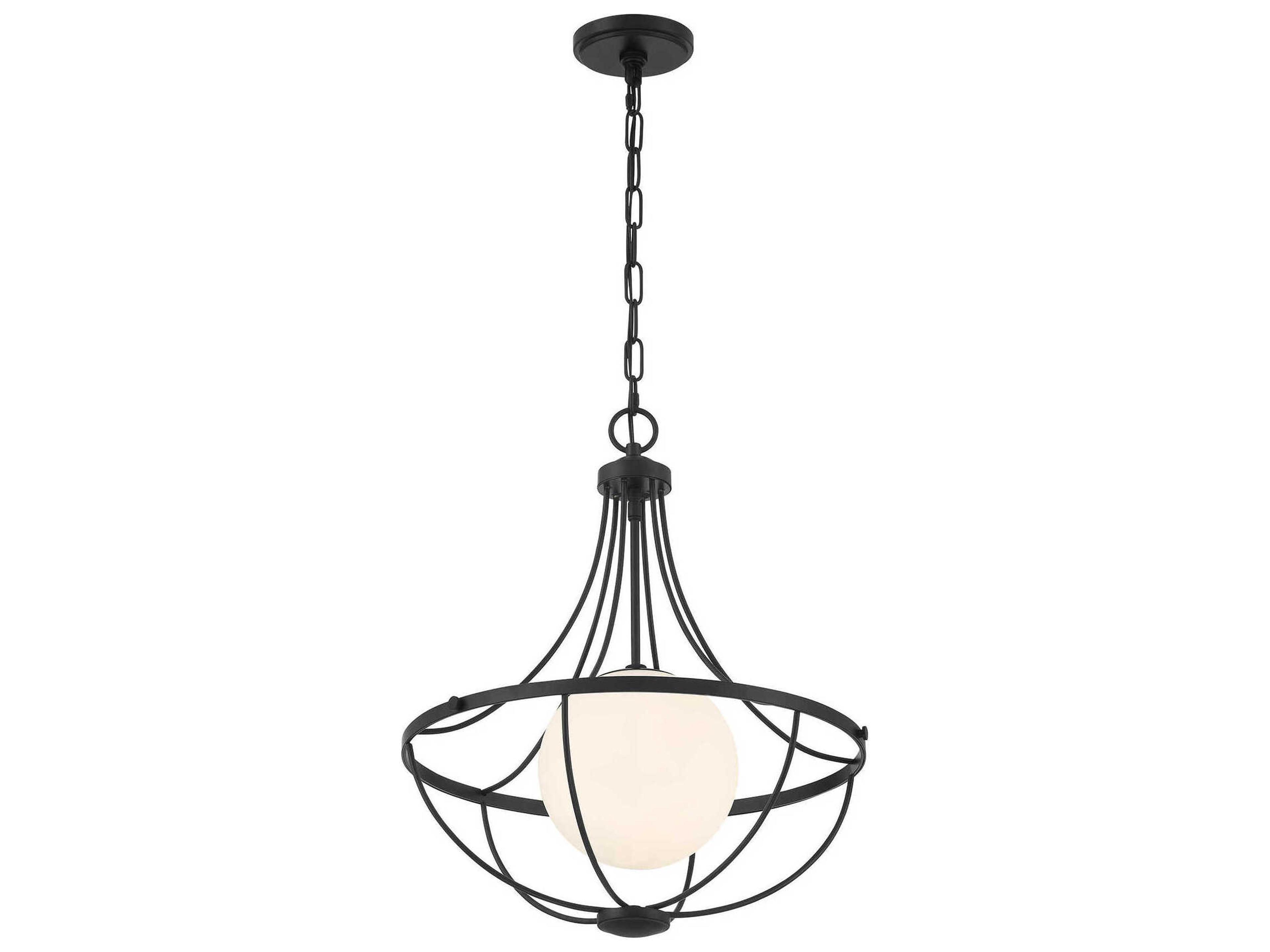 Savoy House Meridian 1-Light Matte Black Pendant