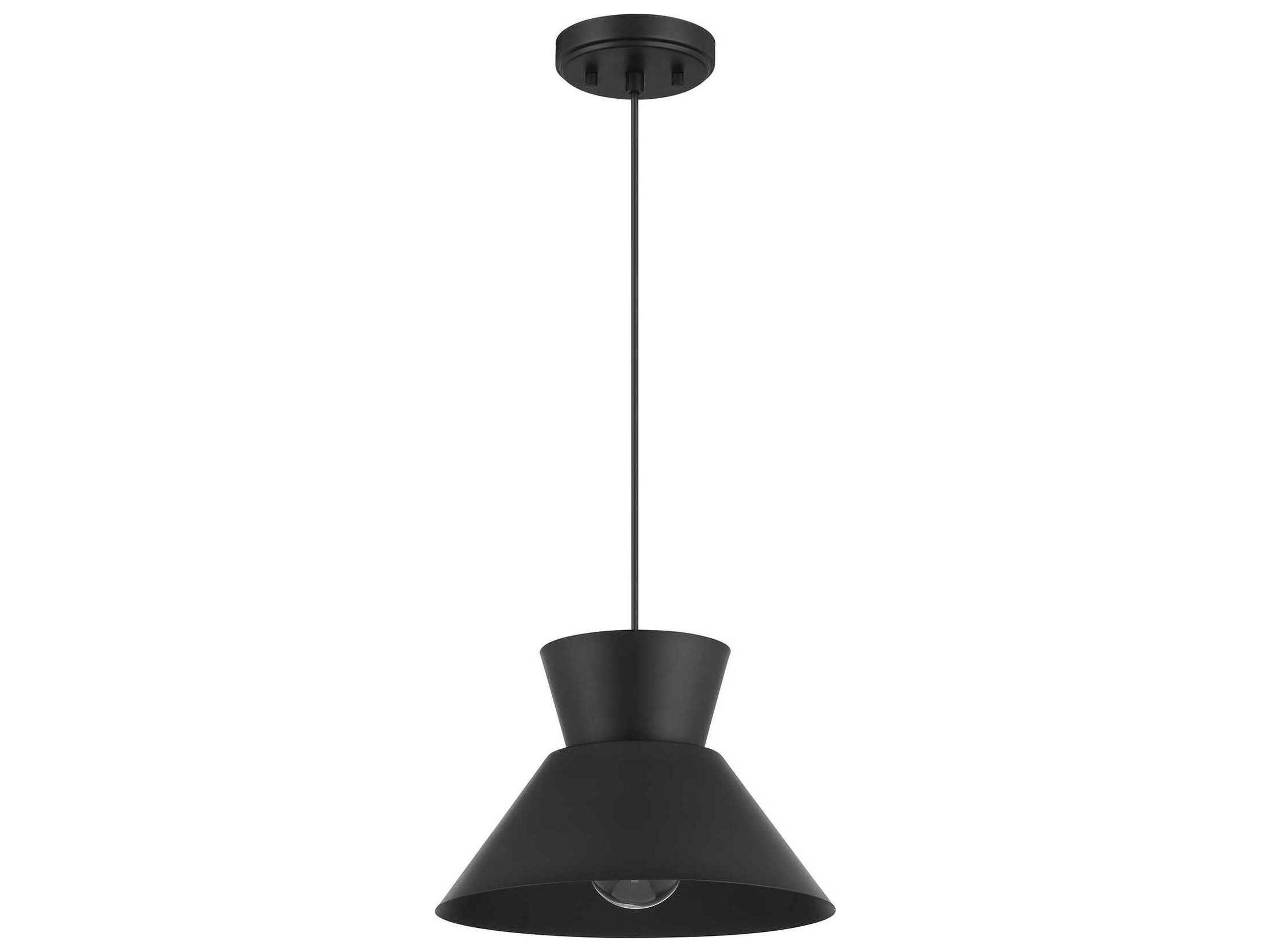 Savoy House Meridian 1-Light Matte Black Mini Pendant