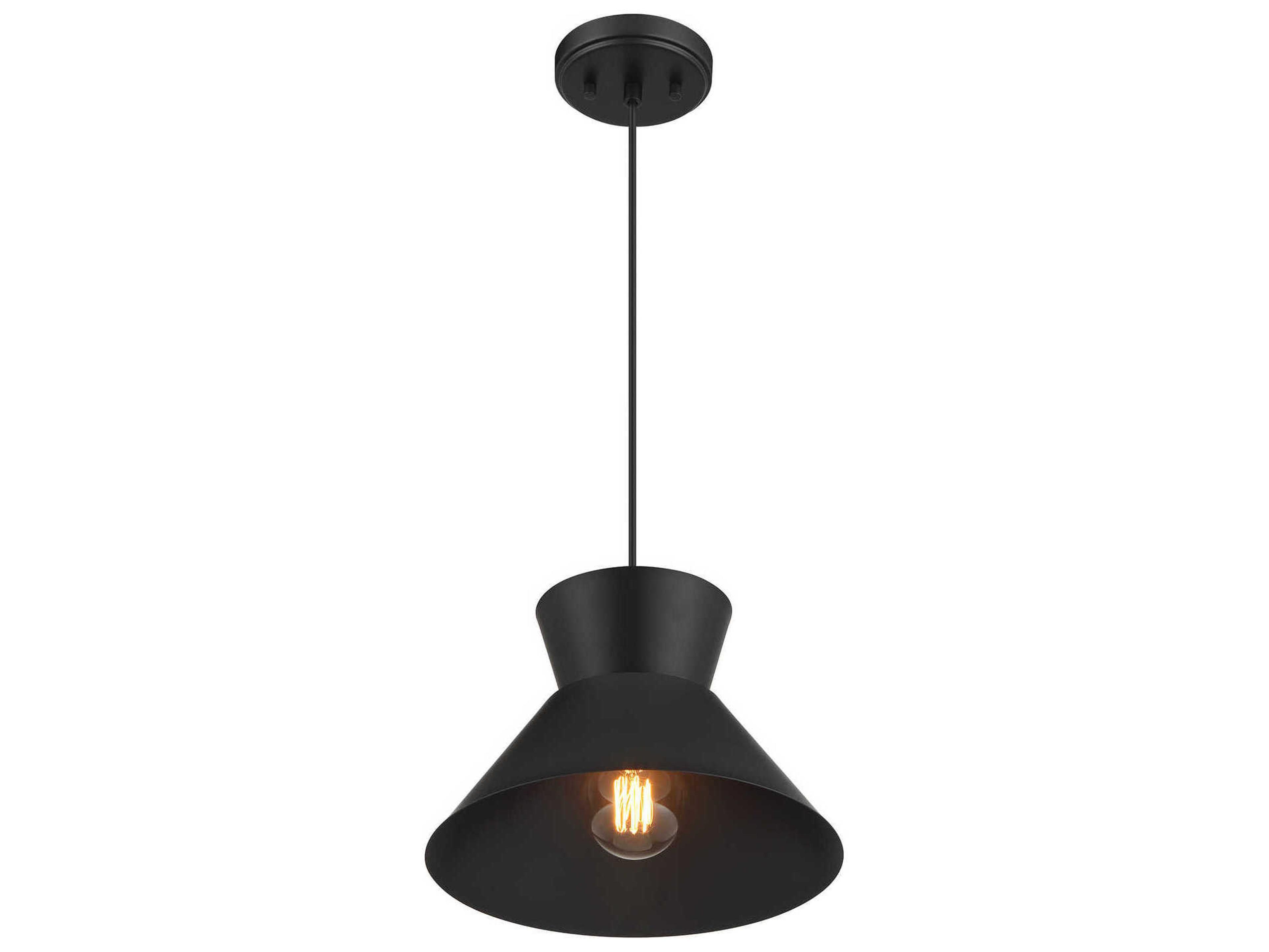 Savoy House Meridian 1-Light Matte Black Mini Pendant