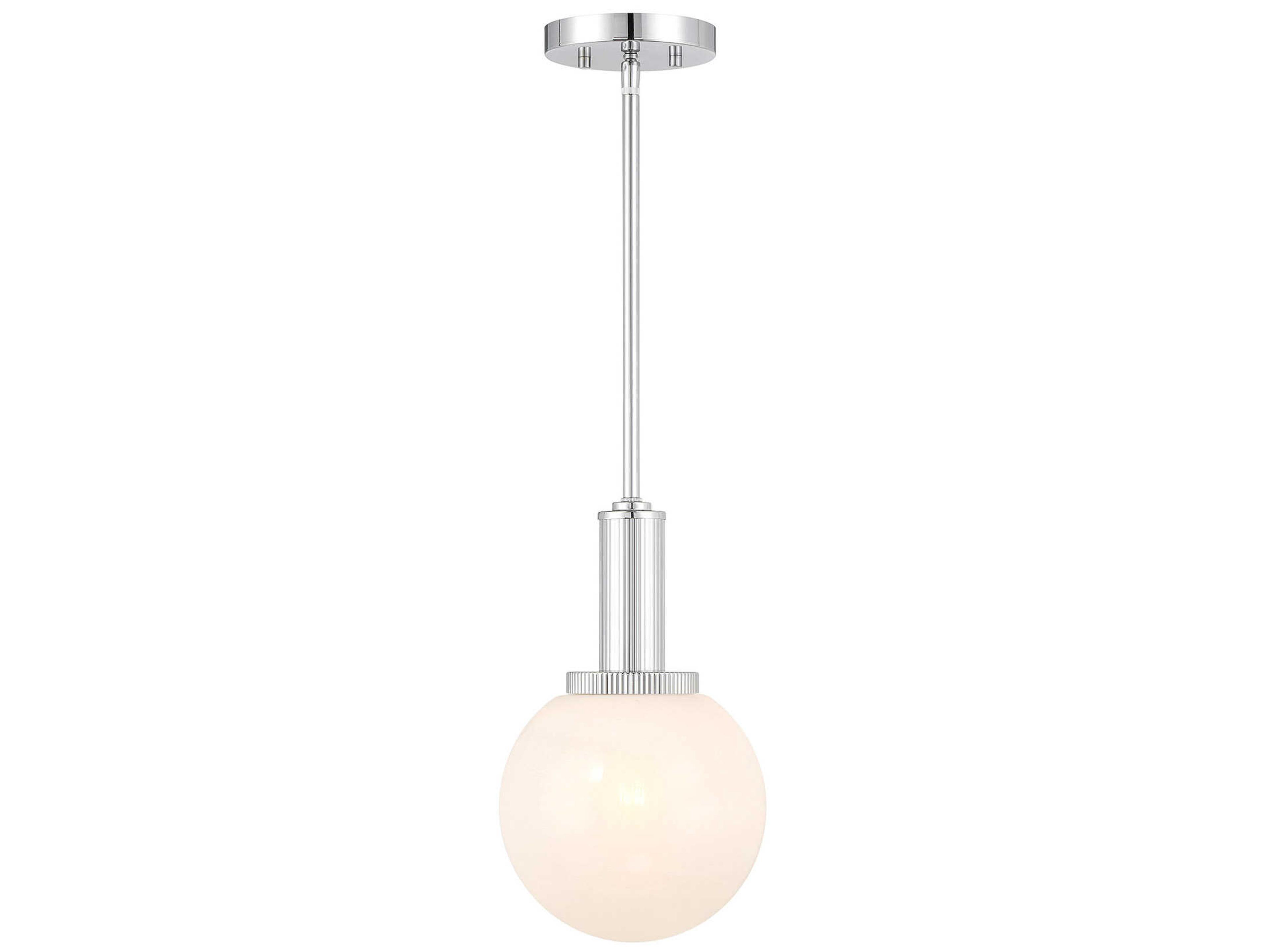 Meridian 1-Light Chrome Globe Mini Pendant