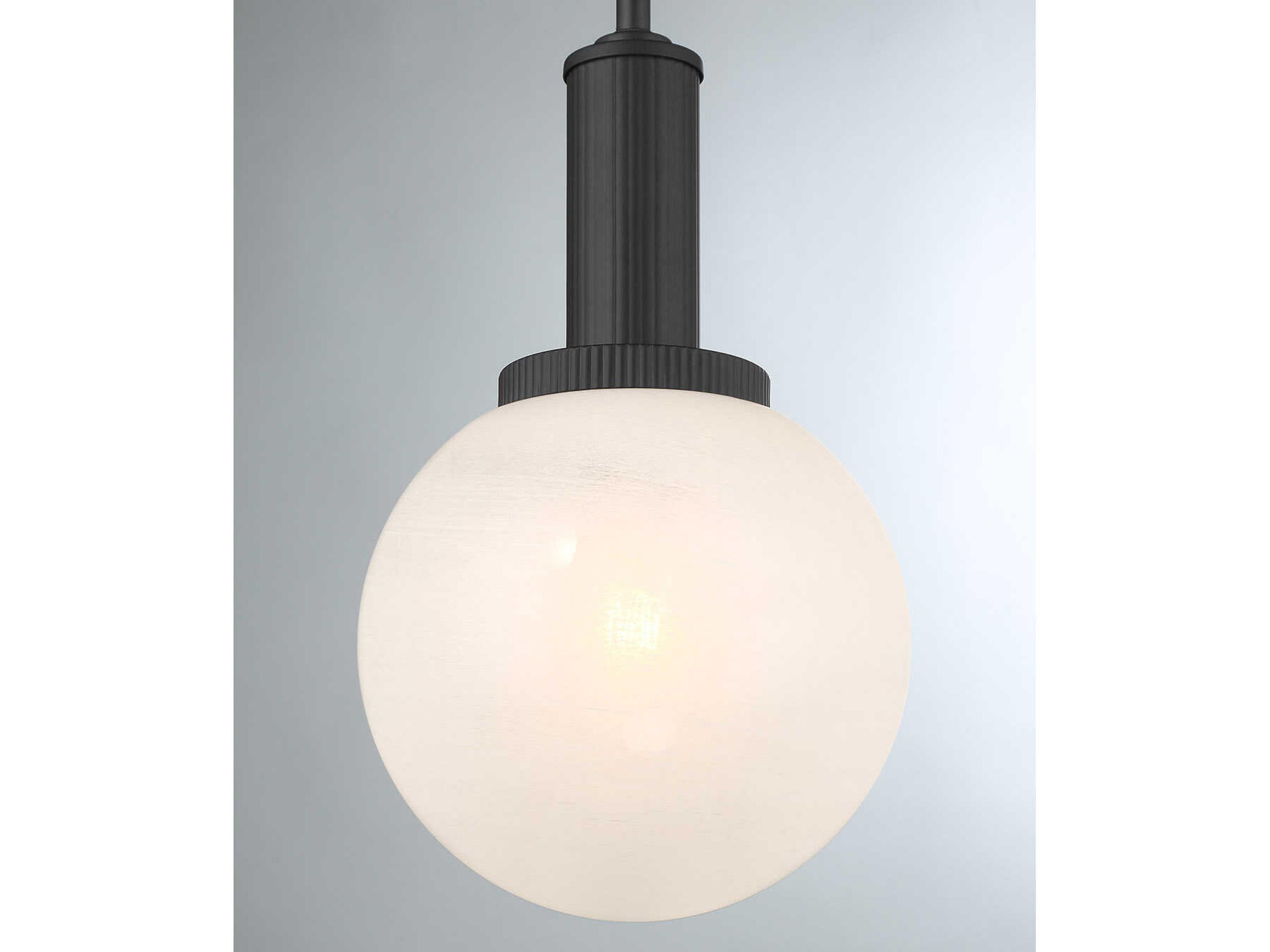Savoy House Meridian 1-Light Matte Black Globe Mini Pendant