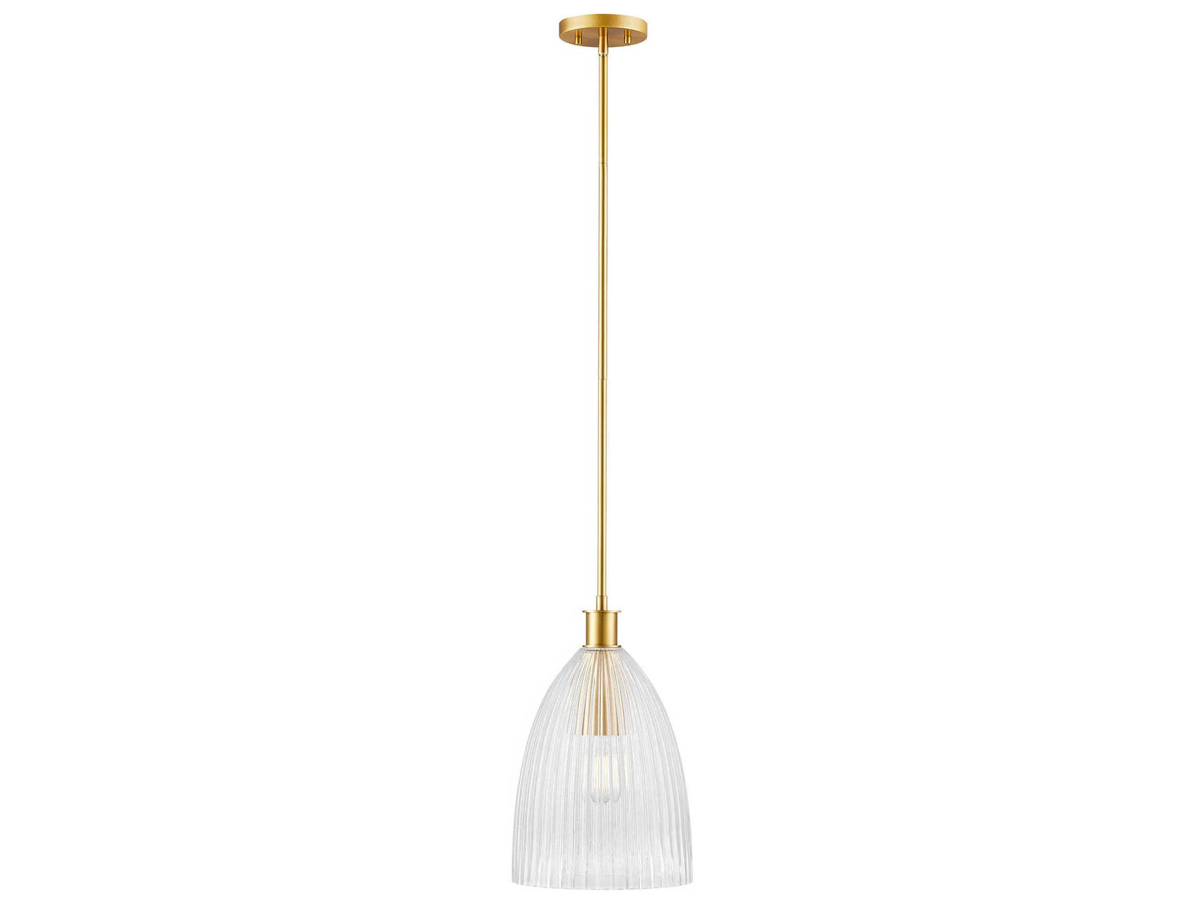 Savoy House Meridian 1-Light Natural Brass Mini Pendant