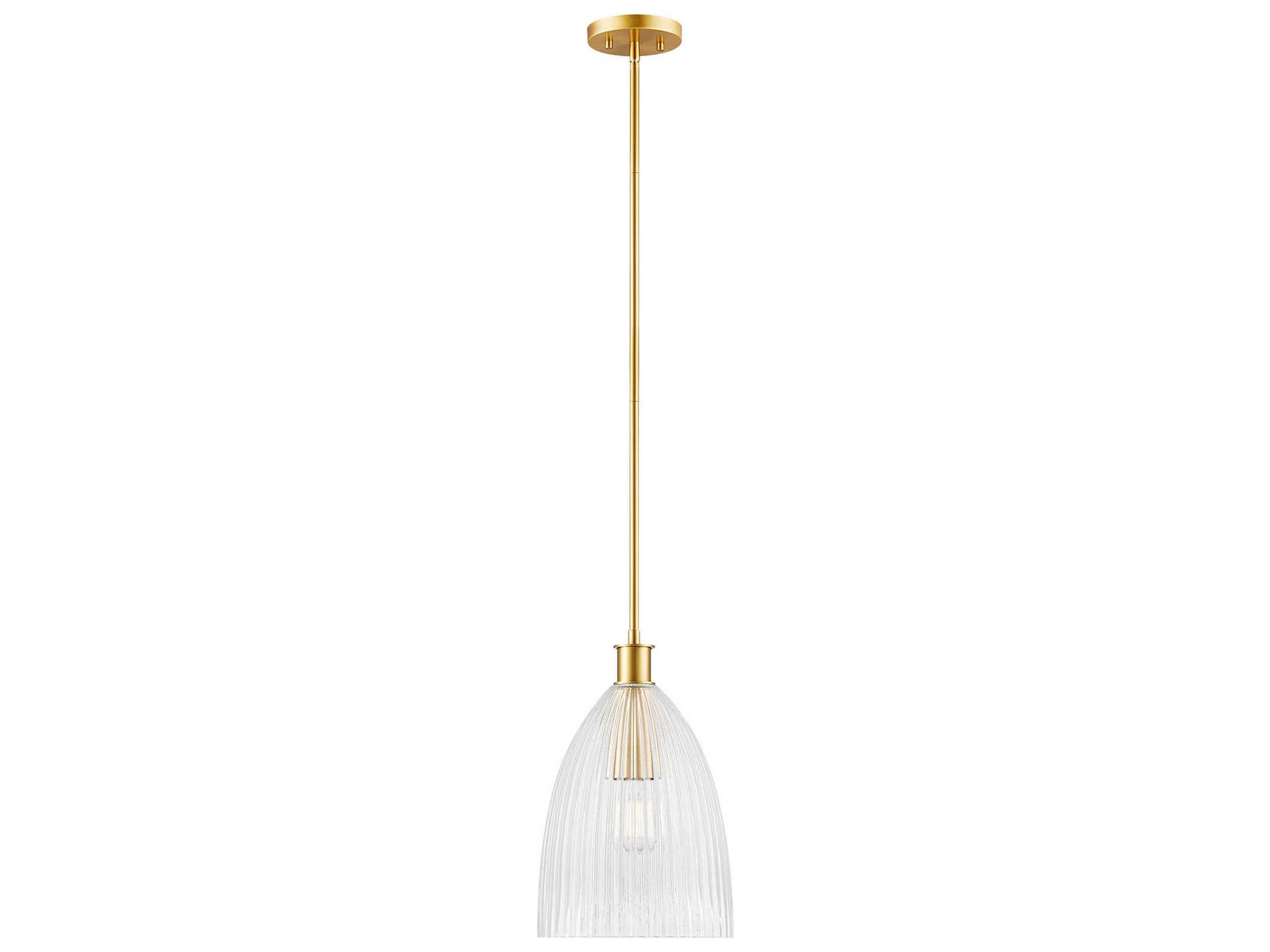 Savoy House Meridian 1-Light Natural Brass Mini Pendant