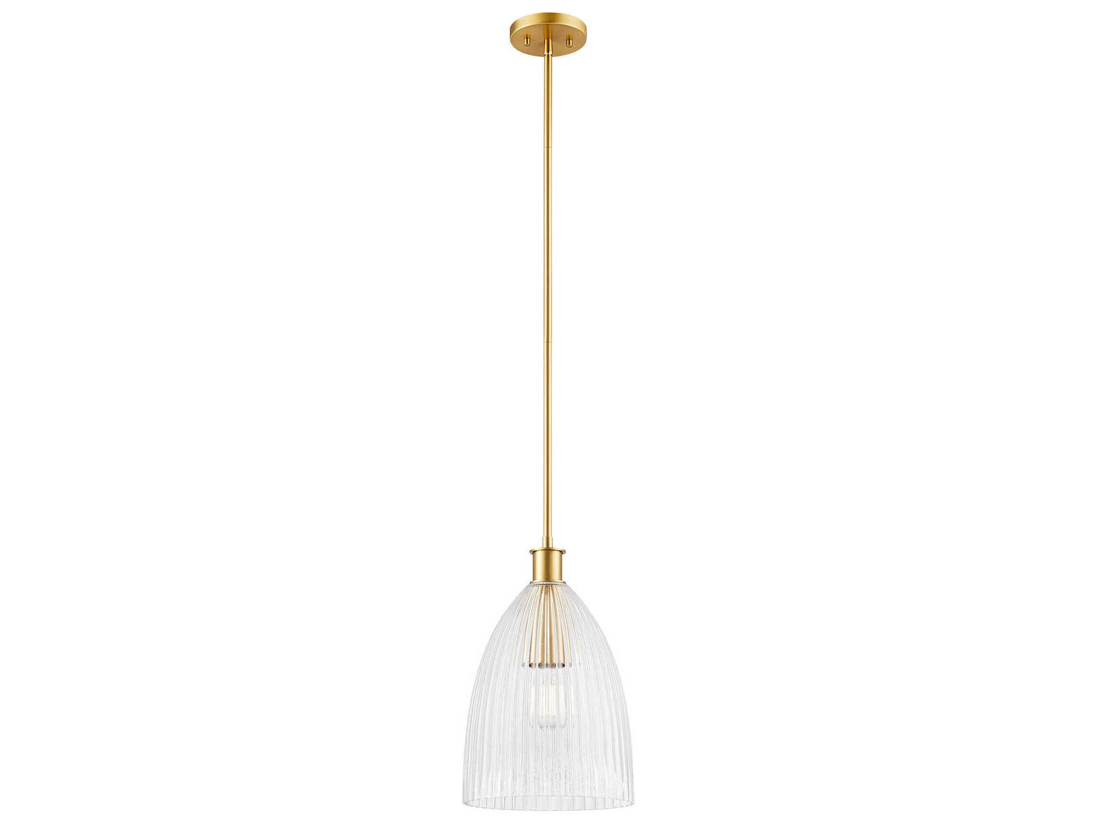 Savoy House Meridian 1-Light Natural Brass Mini Pendant