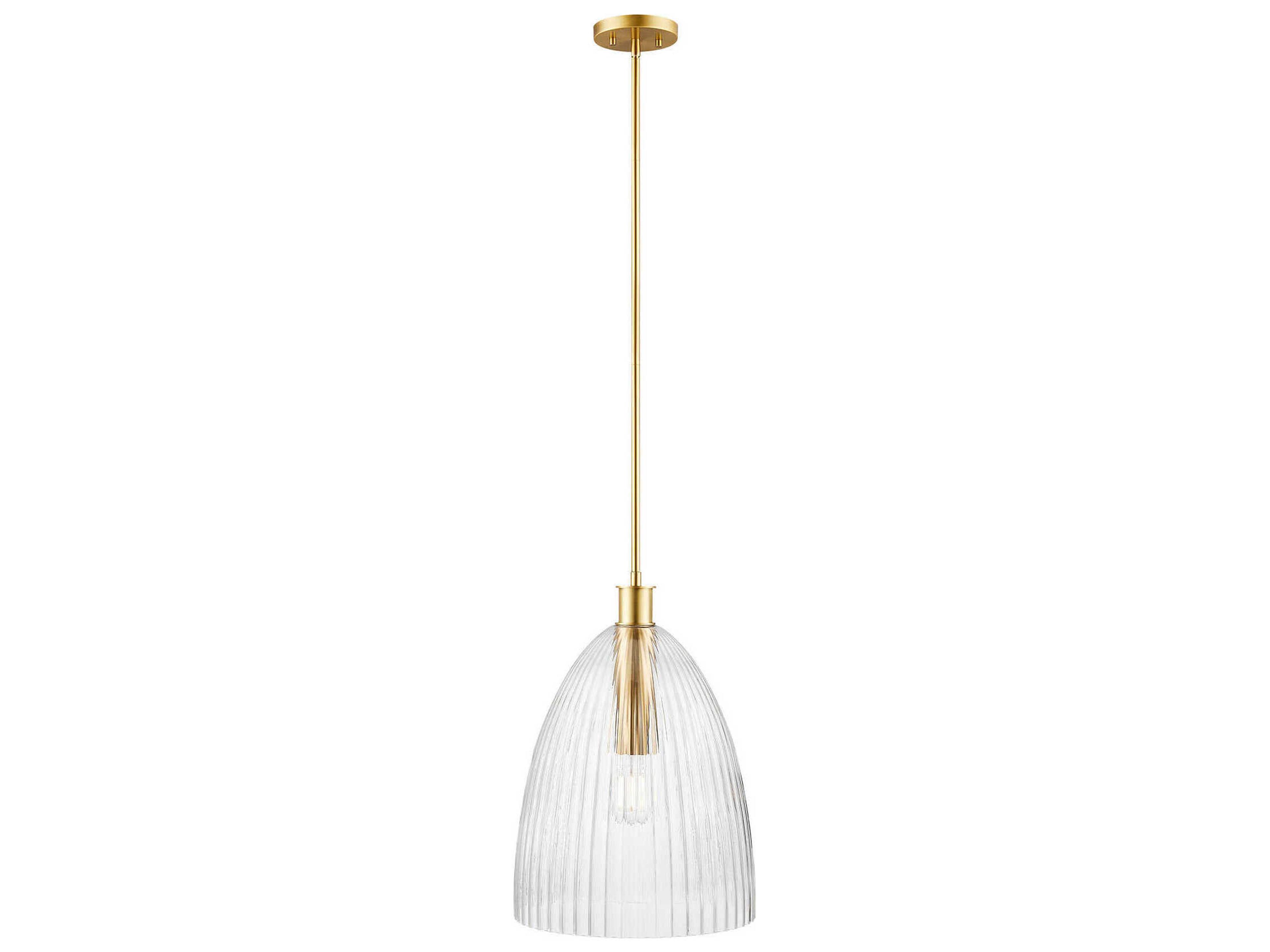 Meridian 1-Light Natural Brass Pendant