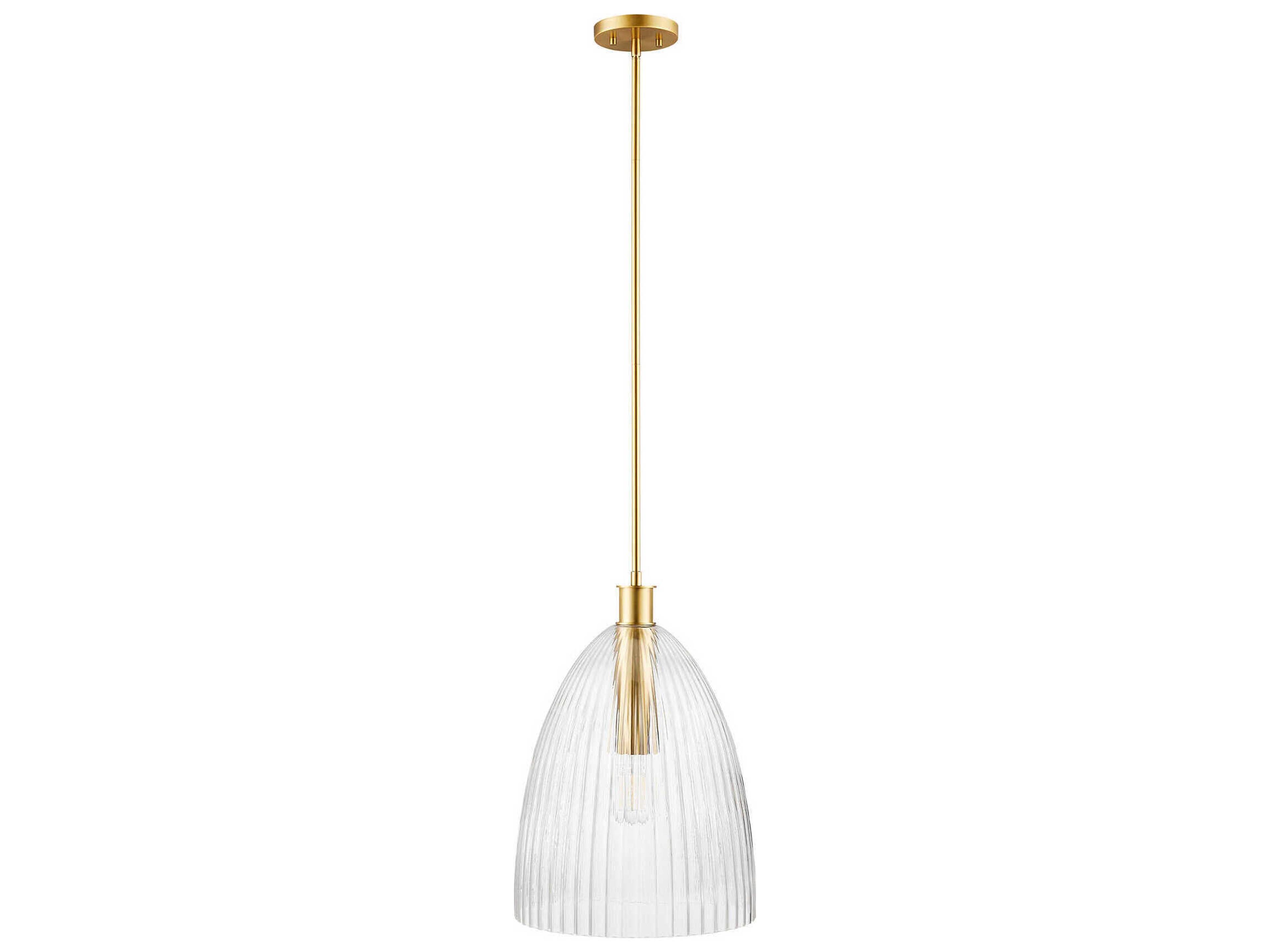 Savoy House Meridian 1-Light Natural Brass Pendant