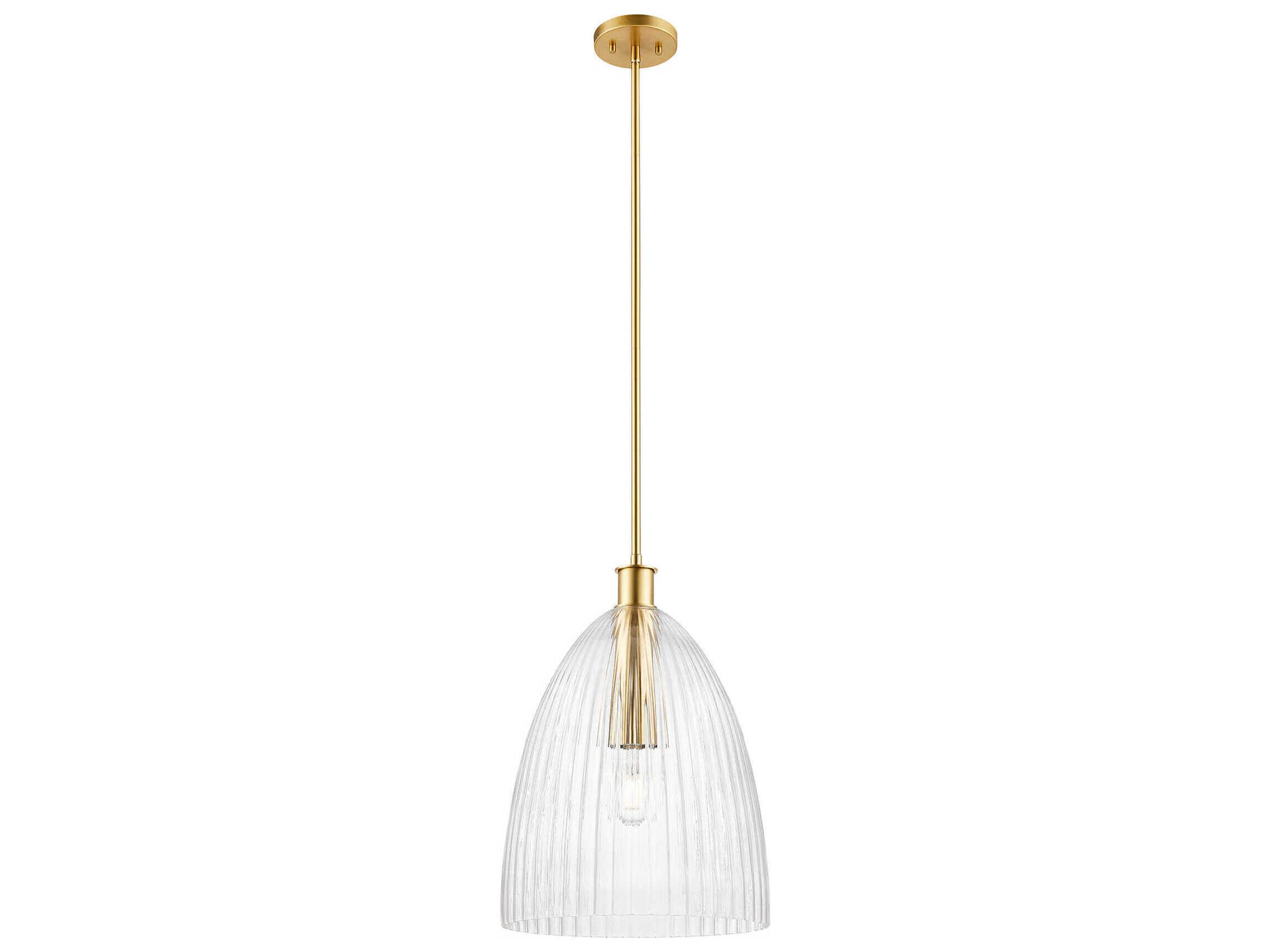 Savoy House Meridian 1-Light Natural Brass Pendant