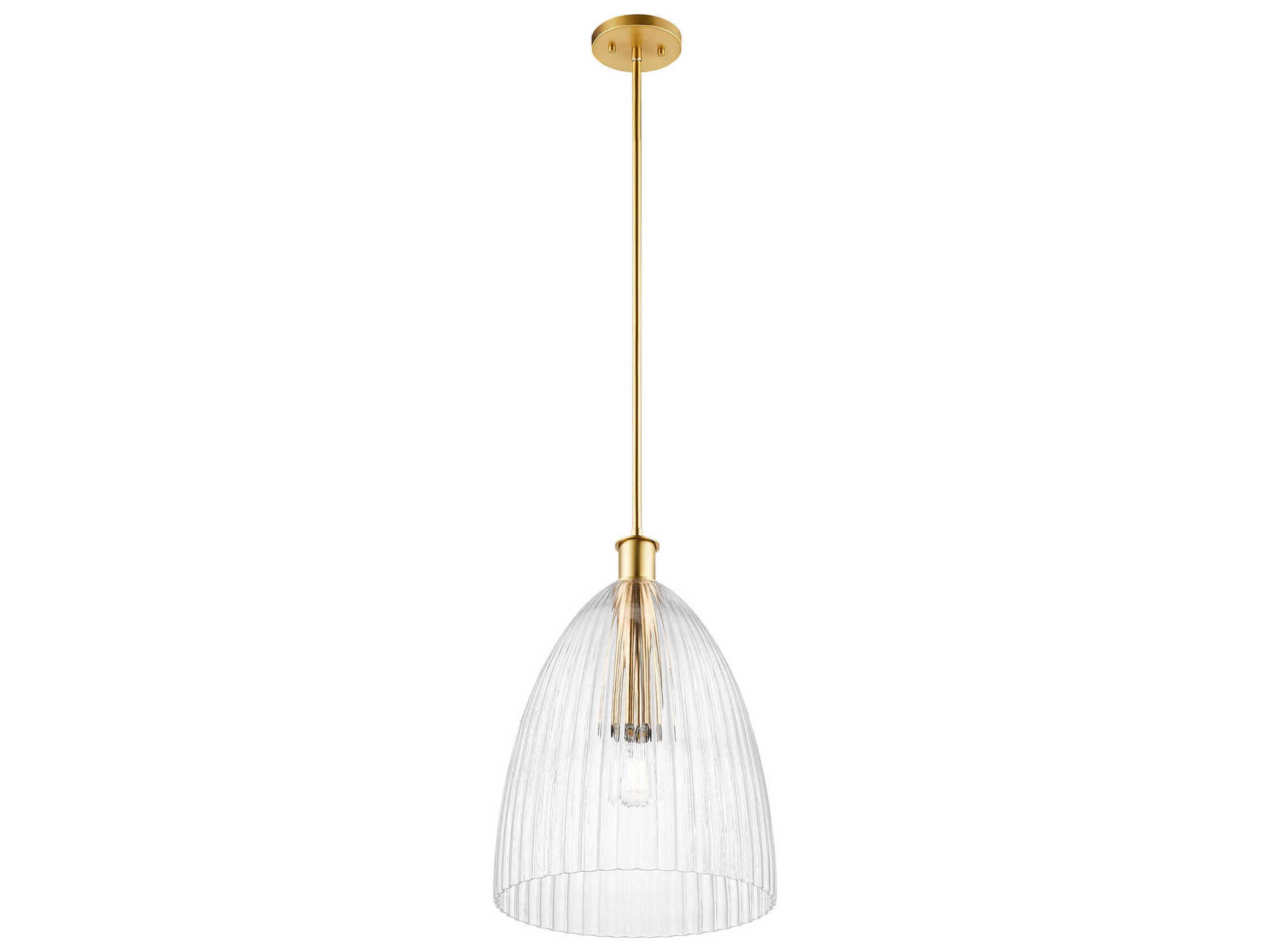 Savoy House Meridian 1-Light Natural Brass Pendant