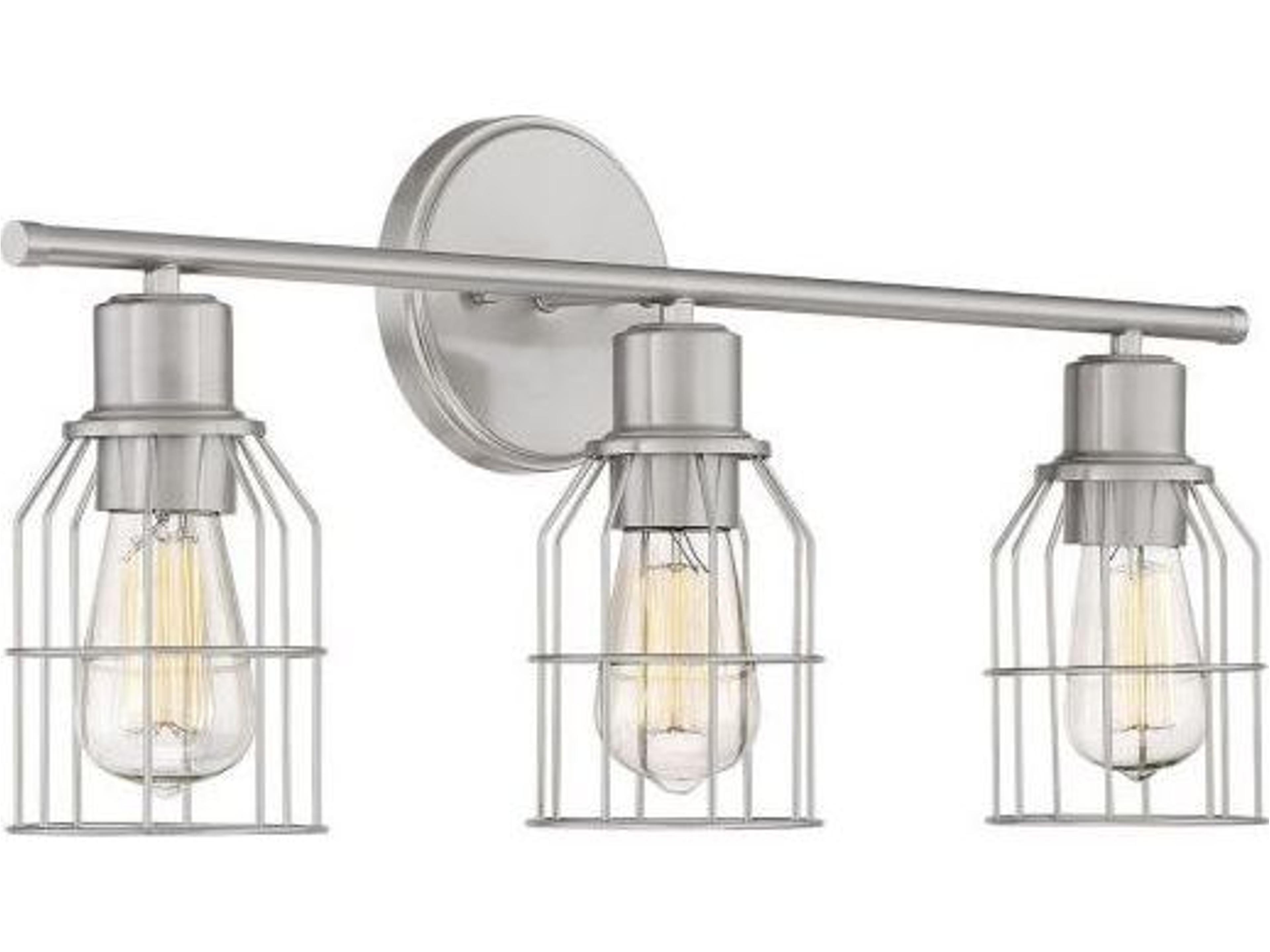 Savoy House Meridian 3-Light Brushed Nickel Vanity Light