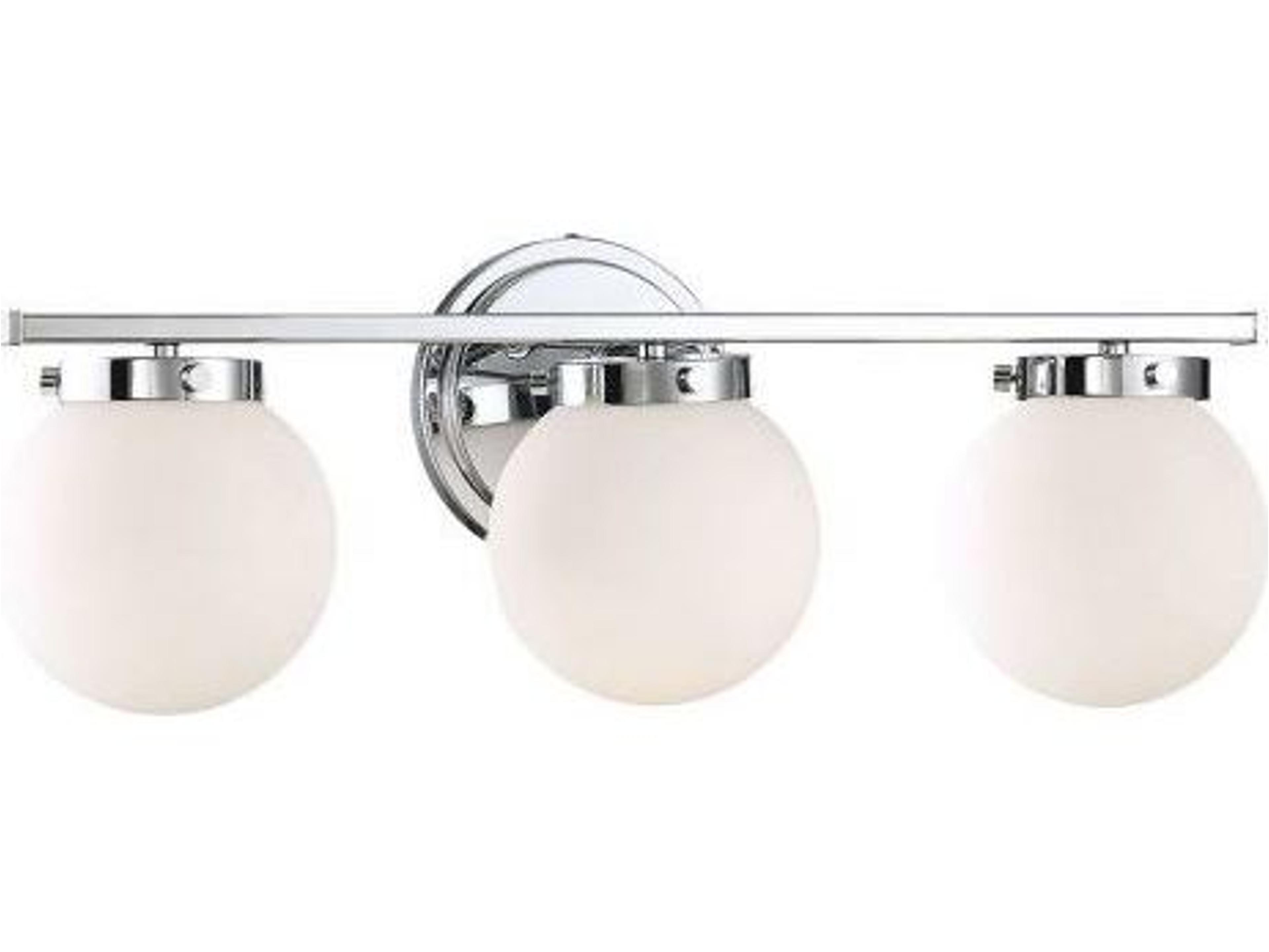 Savoy House Meridian 3-Light Chrome Glass Vanity Light
