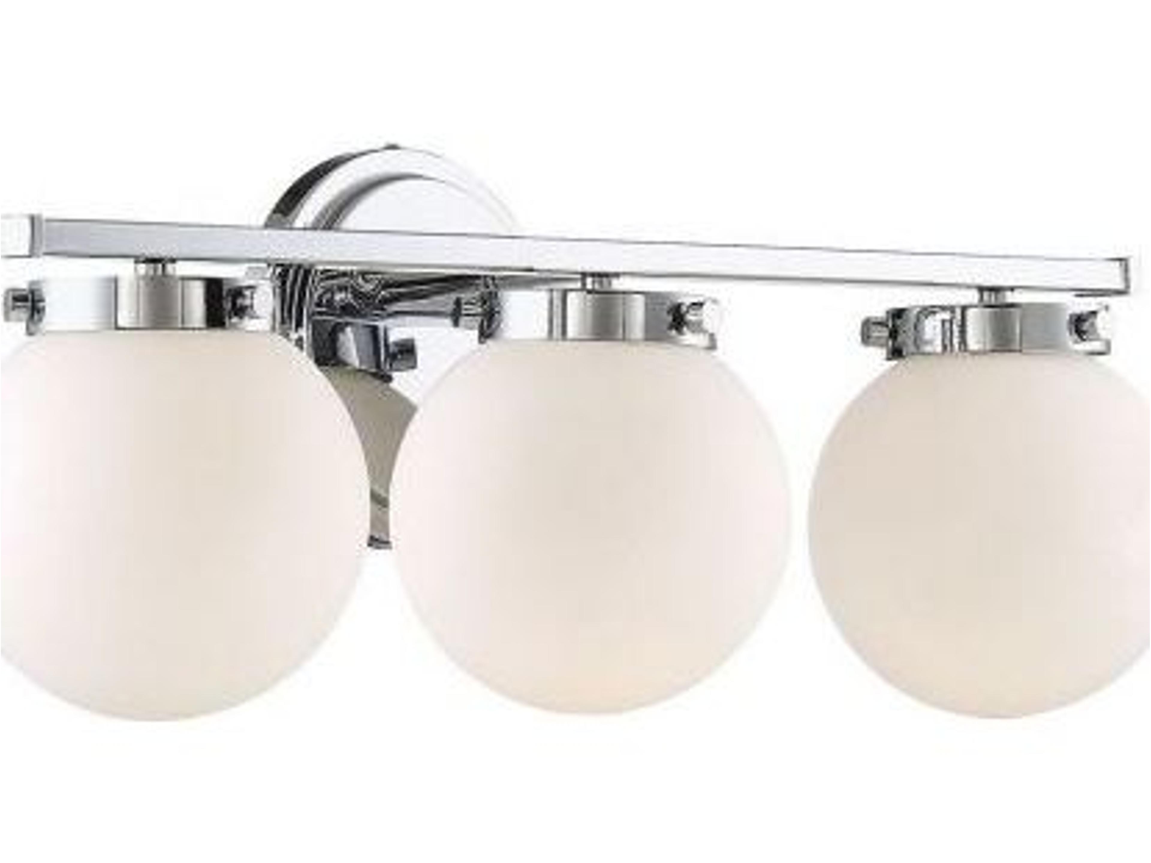 Savoy House Meridian 3-Light Chrome Glass Vanity Light