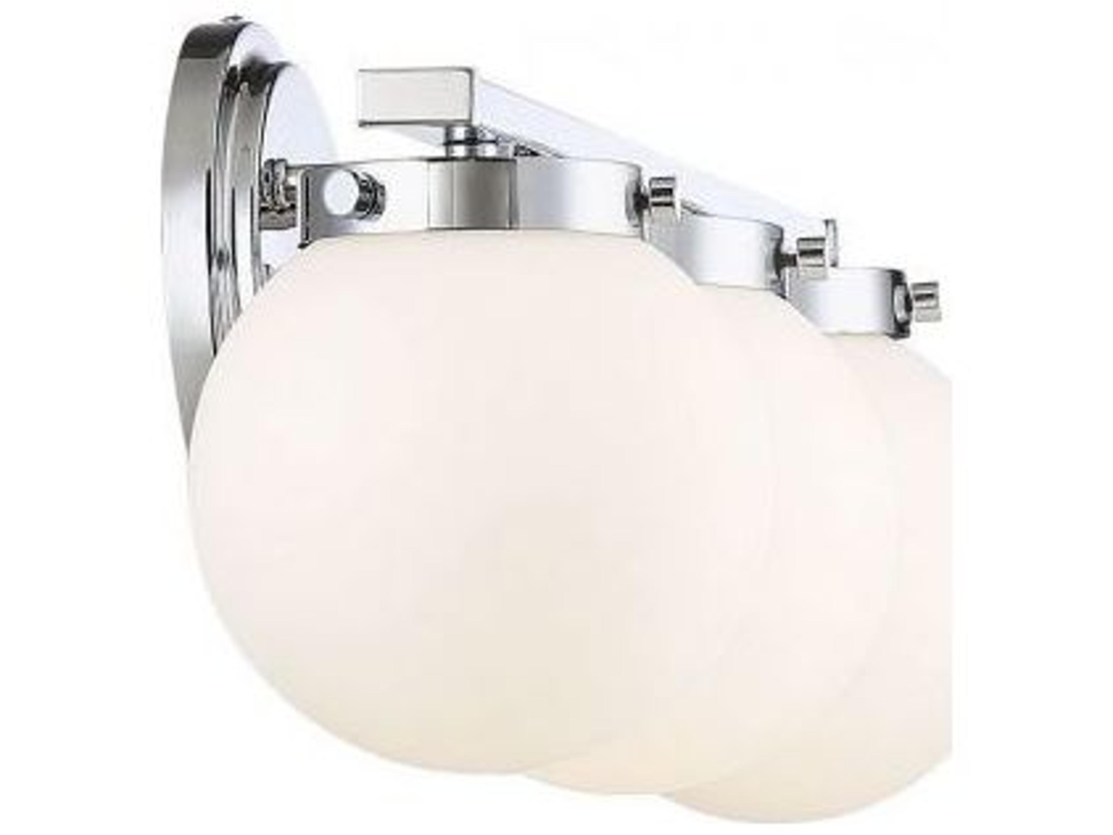 Savoy House Meridian 3-Light Chrome Glass Vanity Light