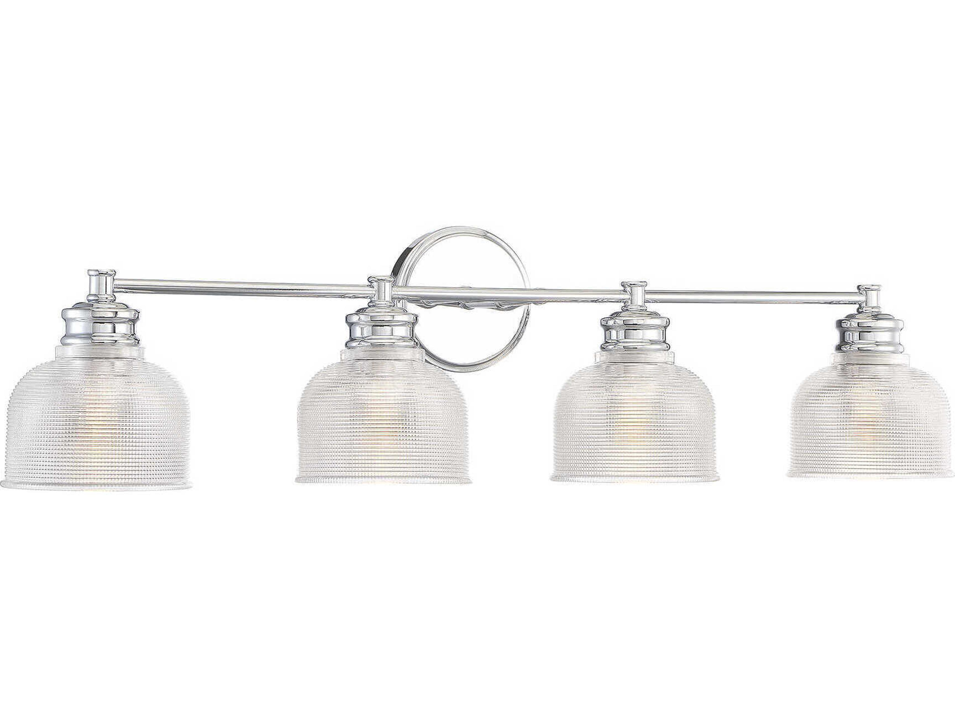 Savoy House Meridian 4-Light Chrome Glass Vanity Light