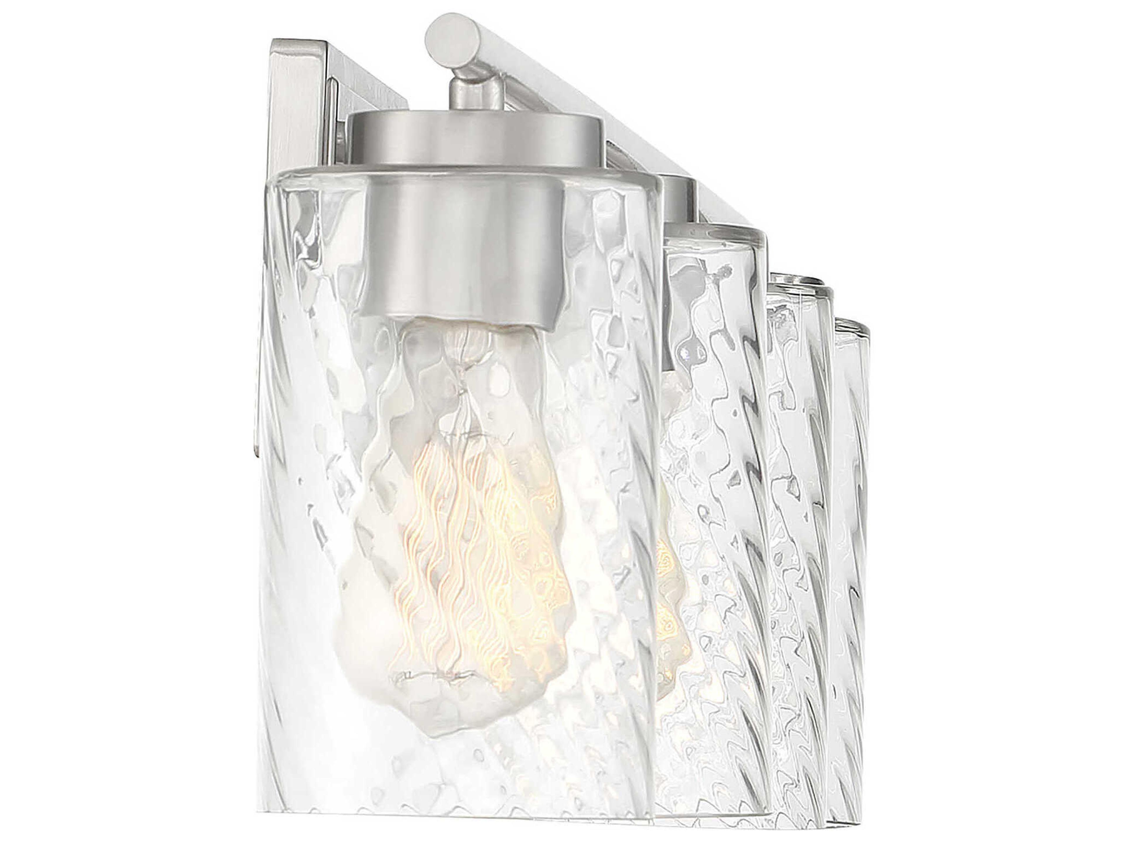 Savoy House Meridian 4-Light Brushed Nickel Glass Vanity Light