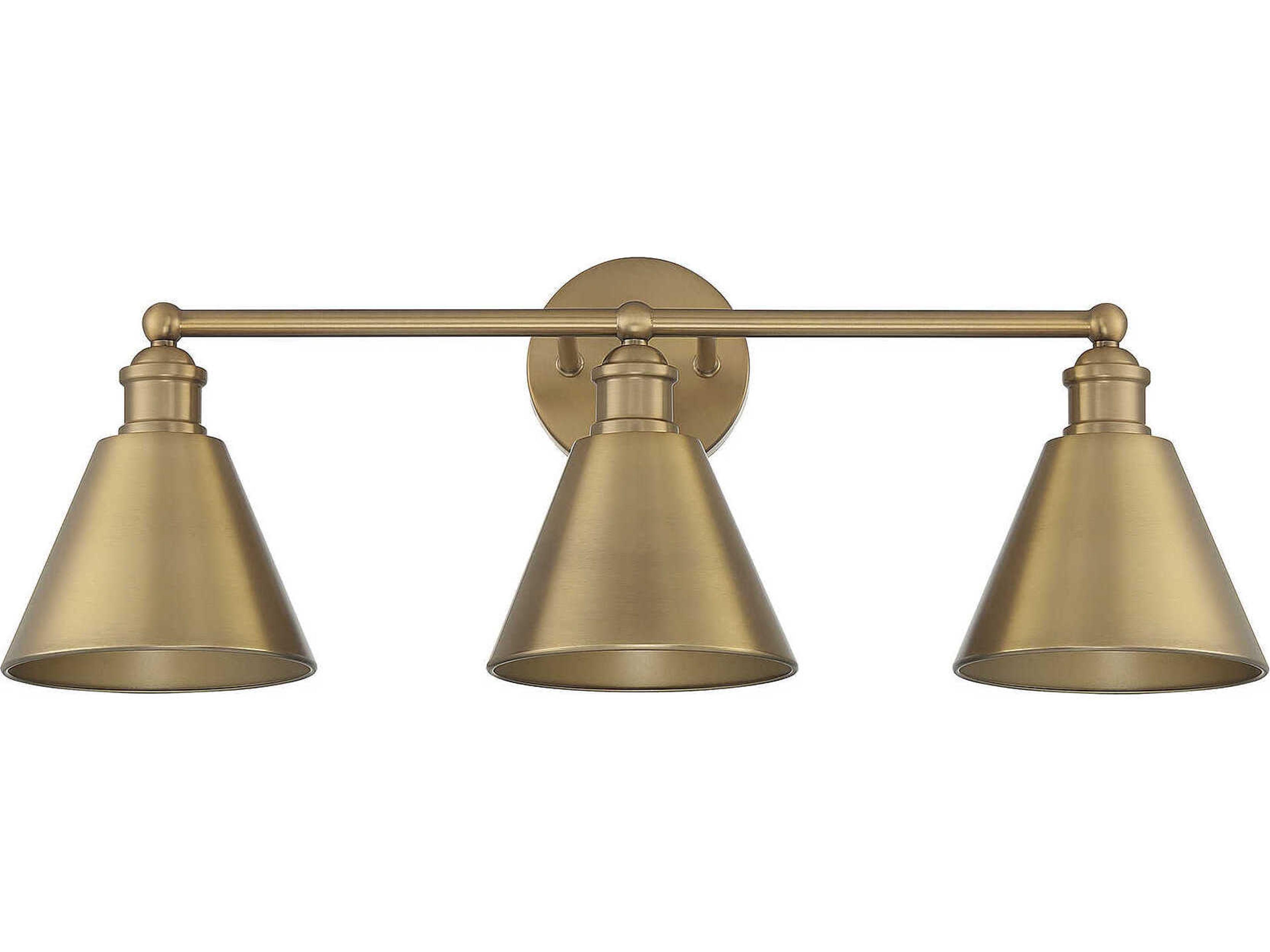 Savoy House Meridian 3-Light Natural Brass Vanity Light