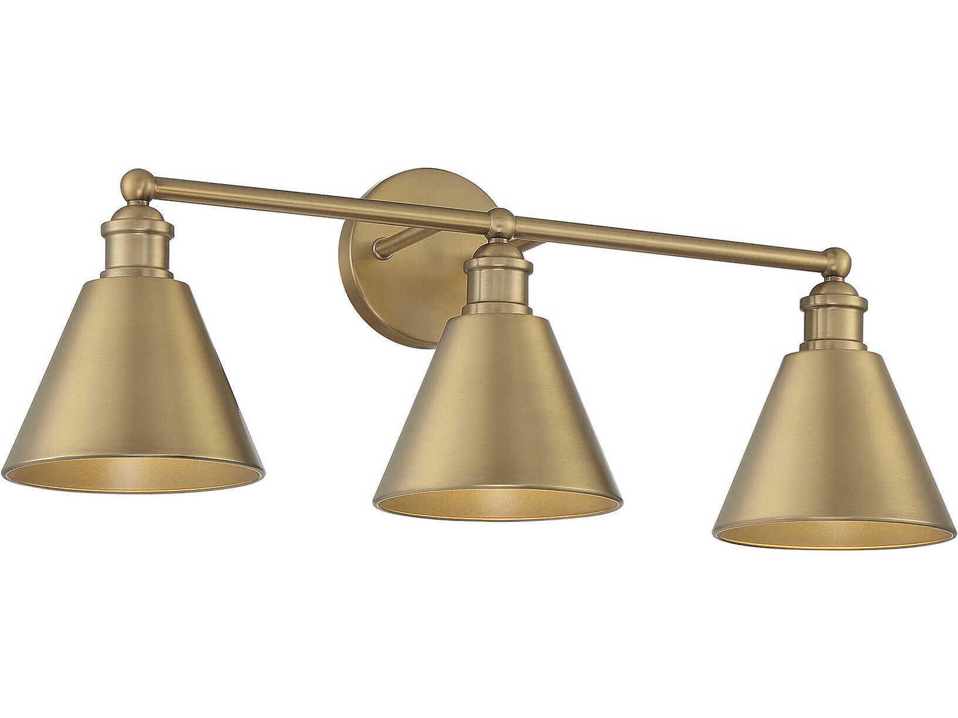 Savoy House Meridian 3-Light Natural Brass Vanity Light