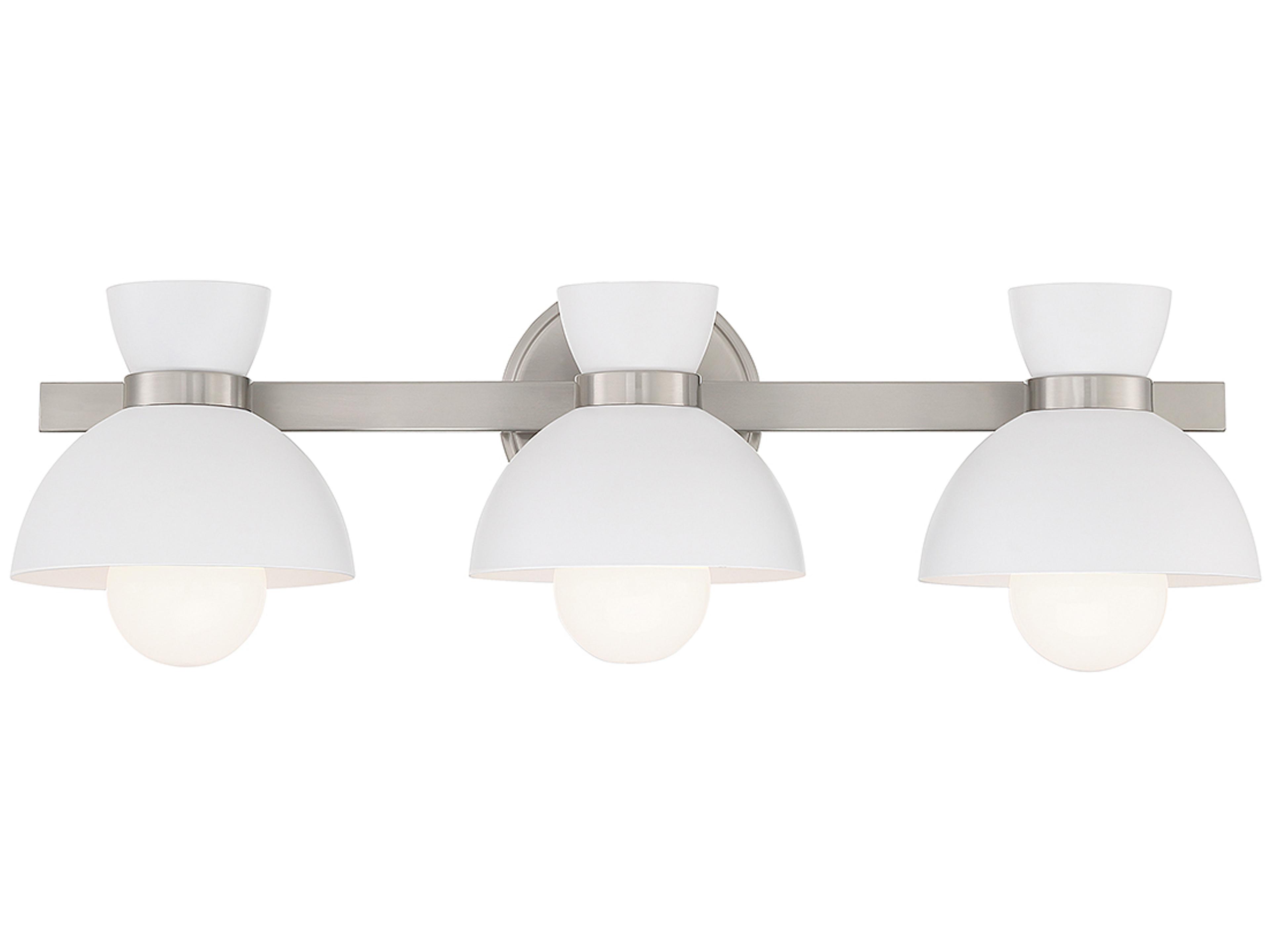 Meridian 3-Light Brushed Nickel Vanity Light