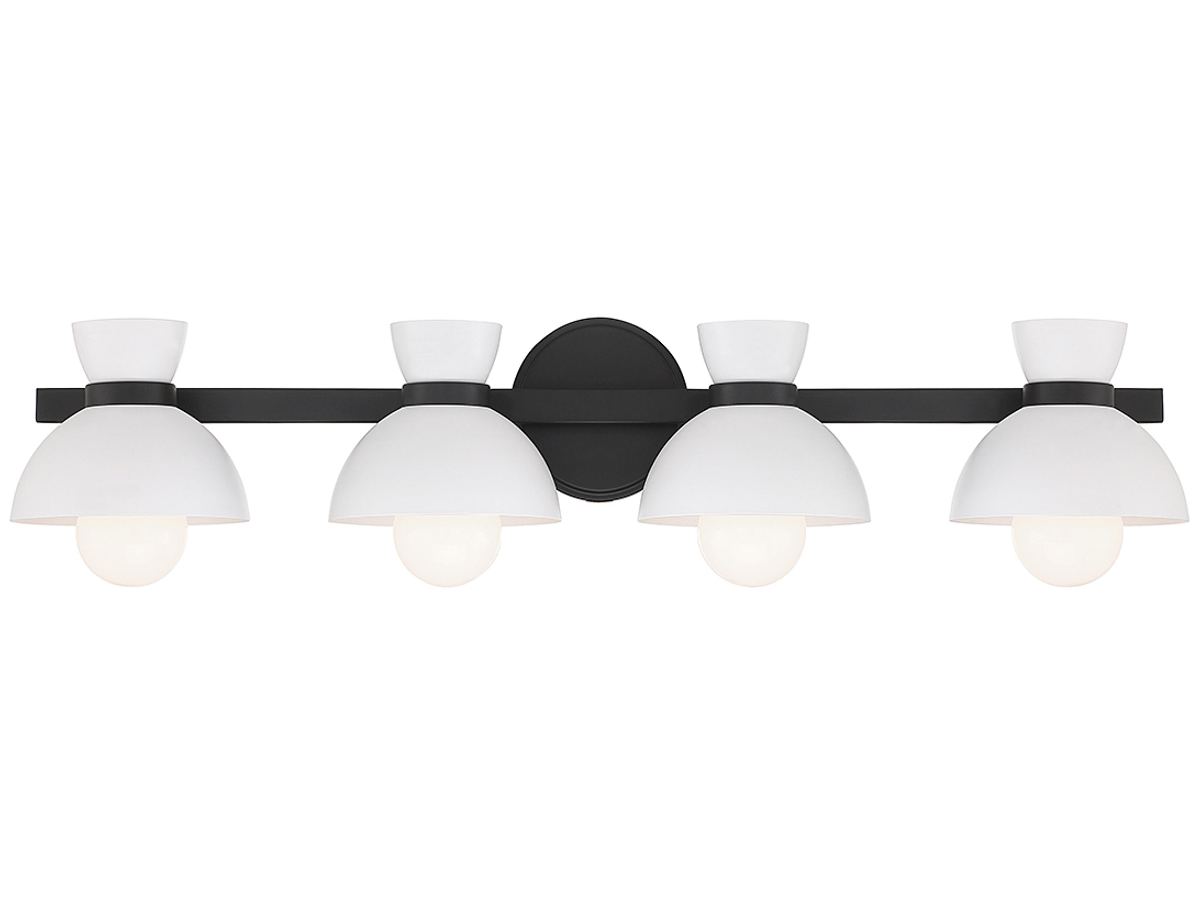 Meridian 4-Light Matte Black Vanity Light