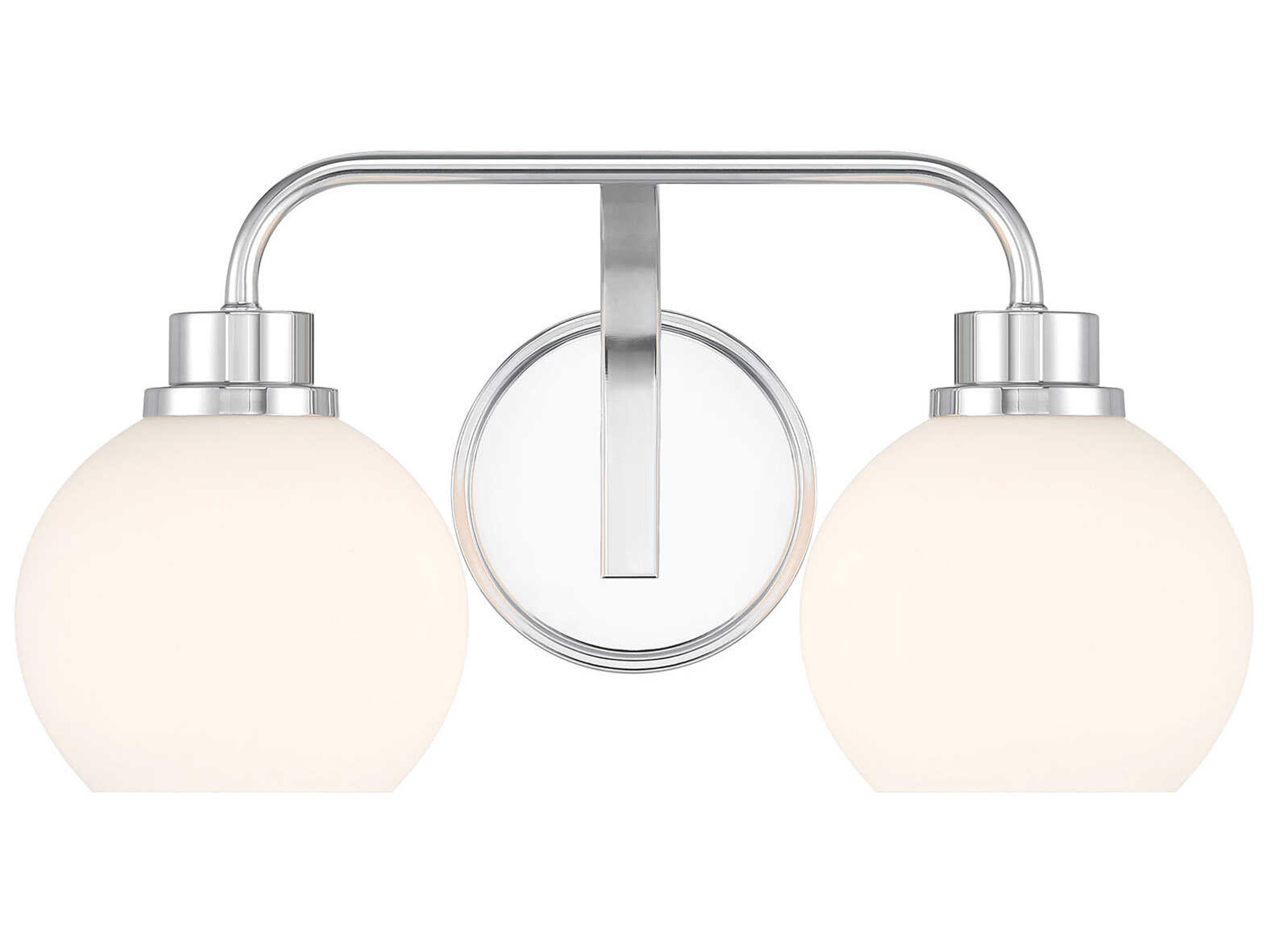 Meridian 2-Light Chrome Vanity Light